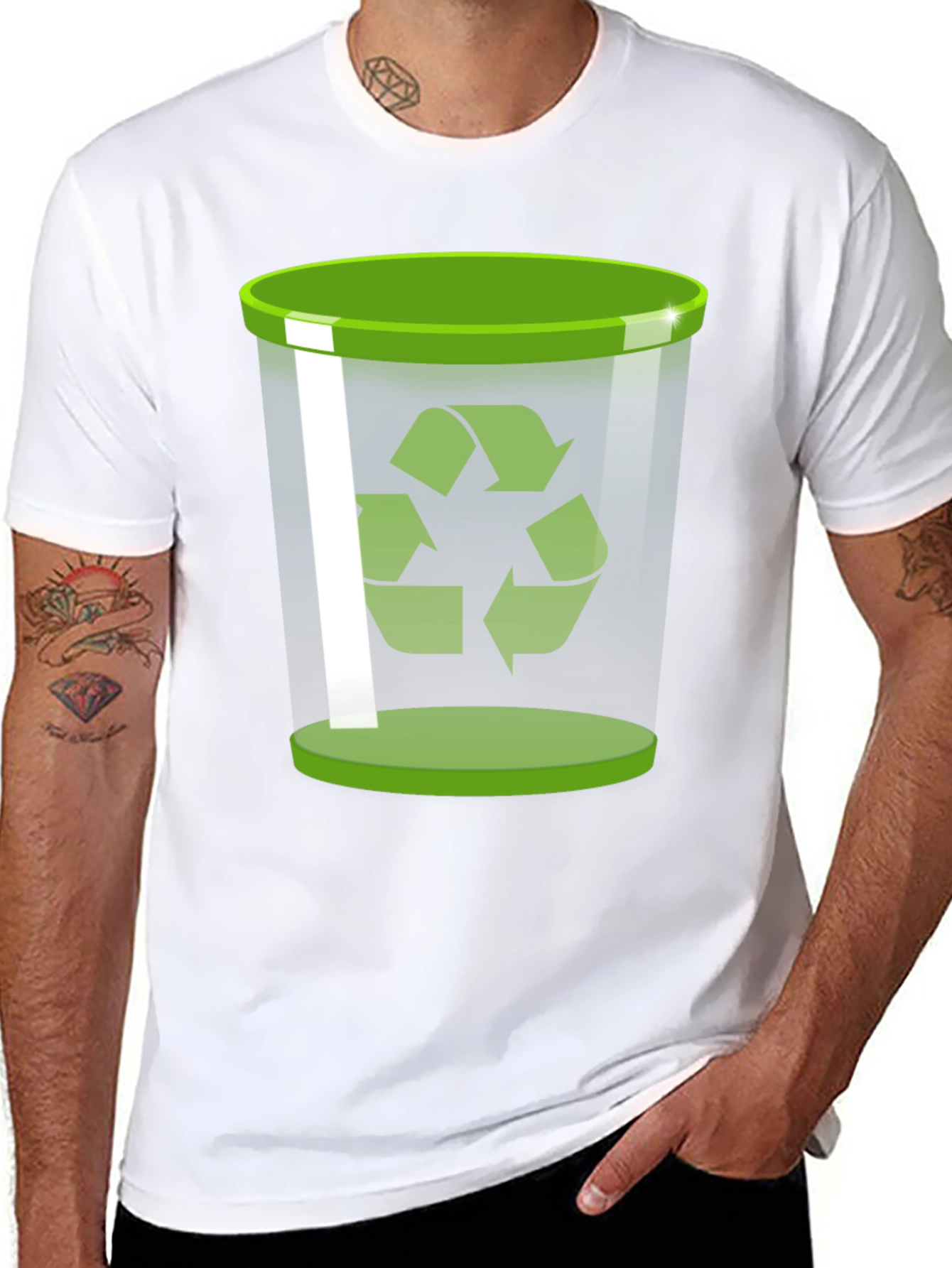 Recycle Bin Graphic Tee - Eco-Friendly Design
