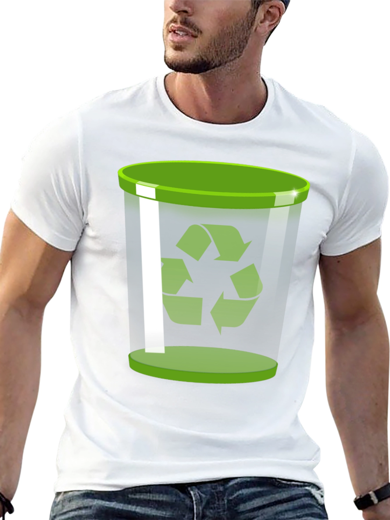 Recycle Bin Graphic Tee - Eco-Friendly Design