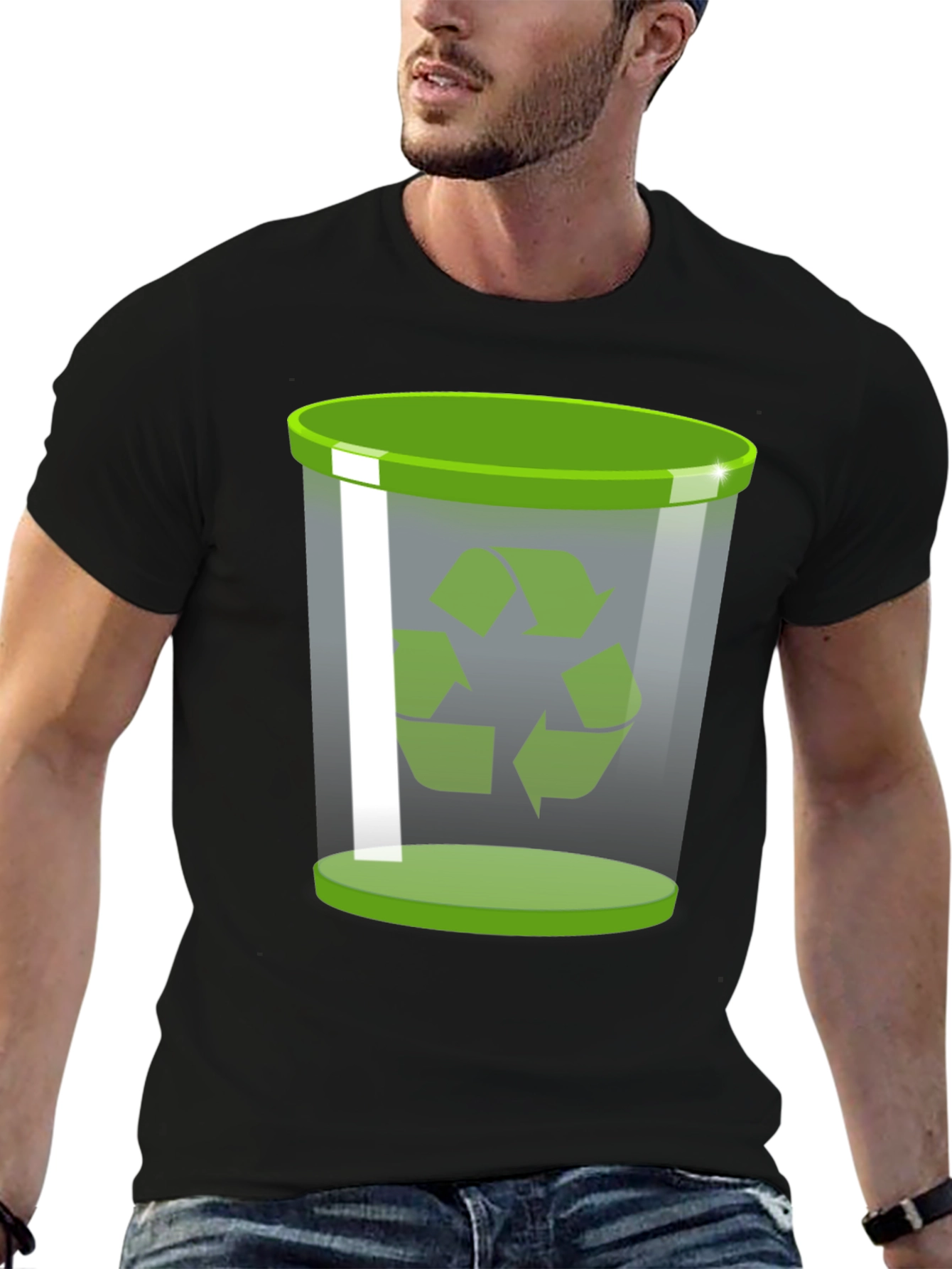 Recycle Bin Graphic Tee - Eco-Friendly Design