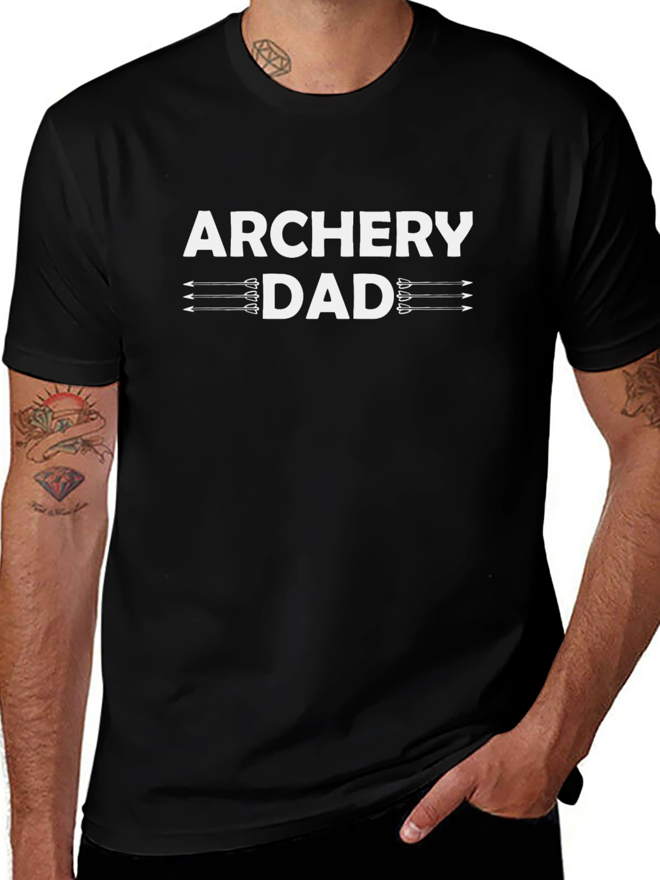 Archery Dad Graphic T-Shirt - Black Cotton Tee