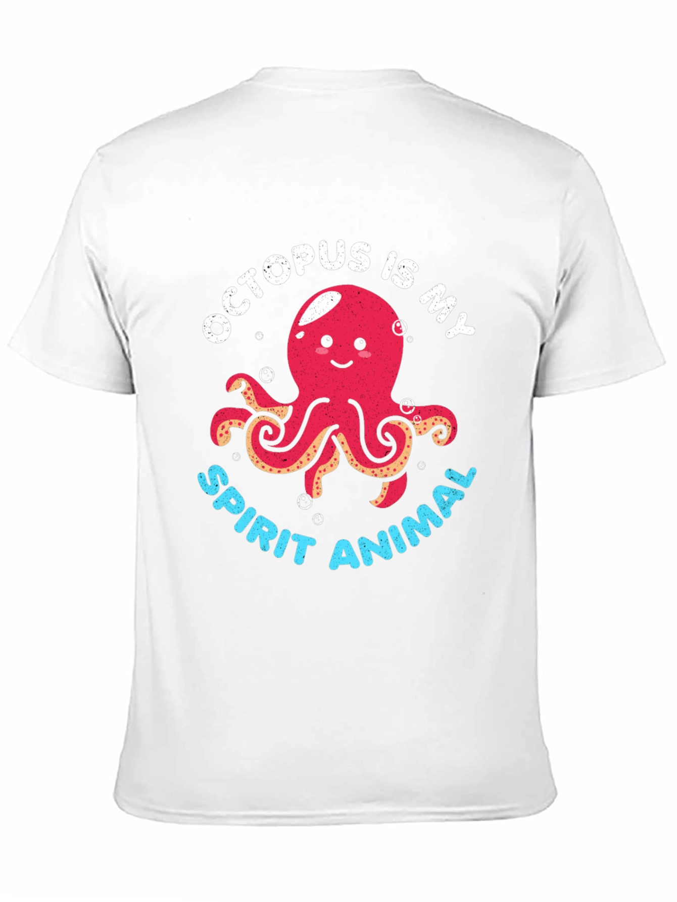 Octopus Spirit Animal Graphic Tee - Black Cotton T-Shirt