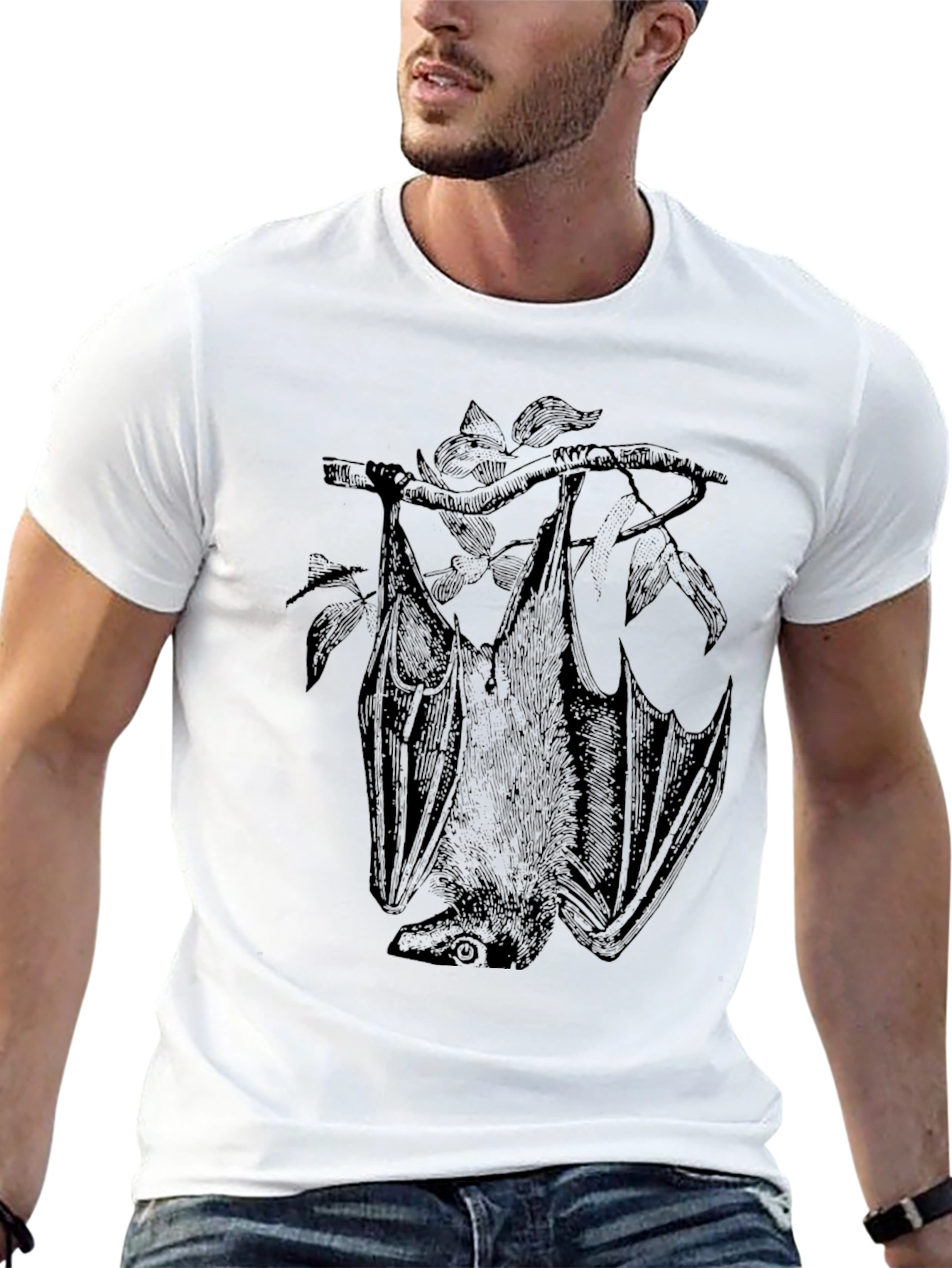 Bat Graphic Tee - Mens Black T-Shirt