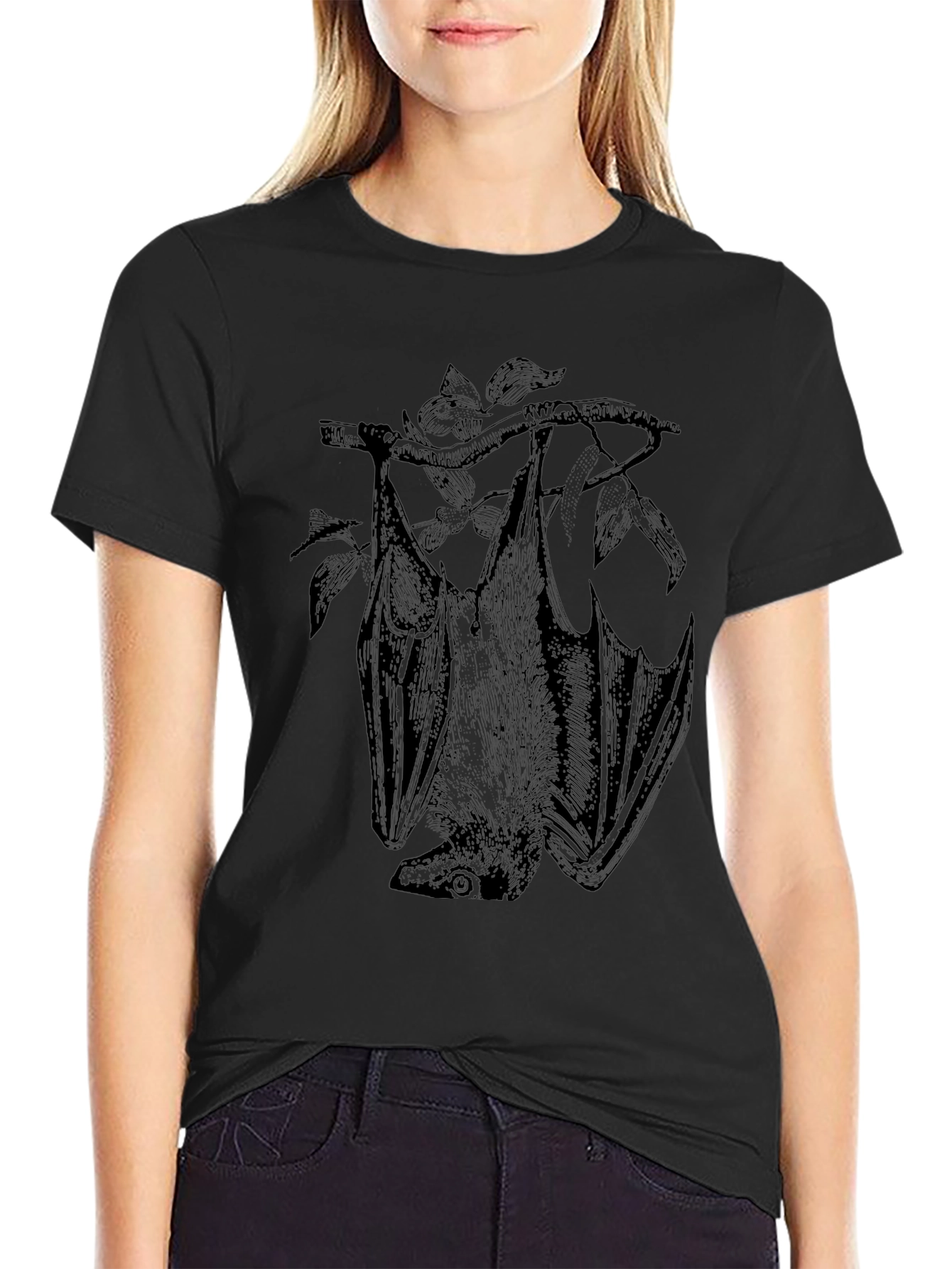 Bat Graphic Tee - Mens Black T-Shirt