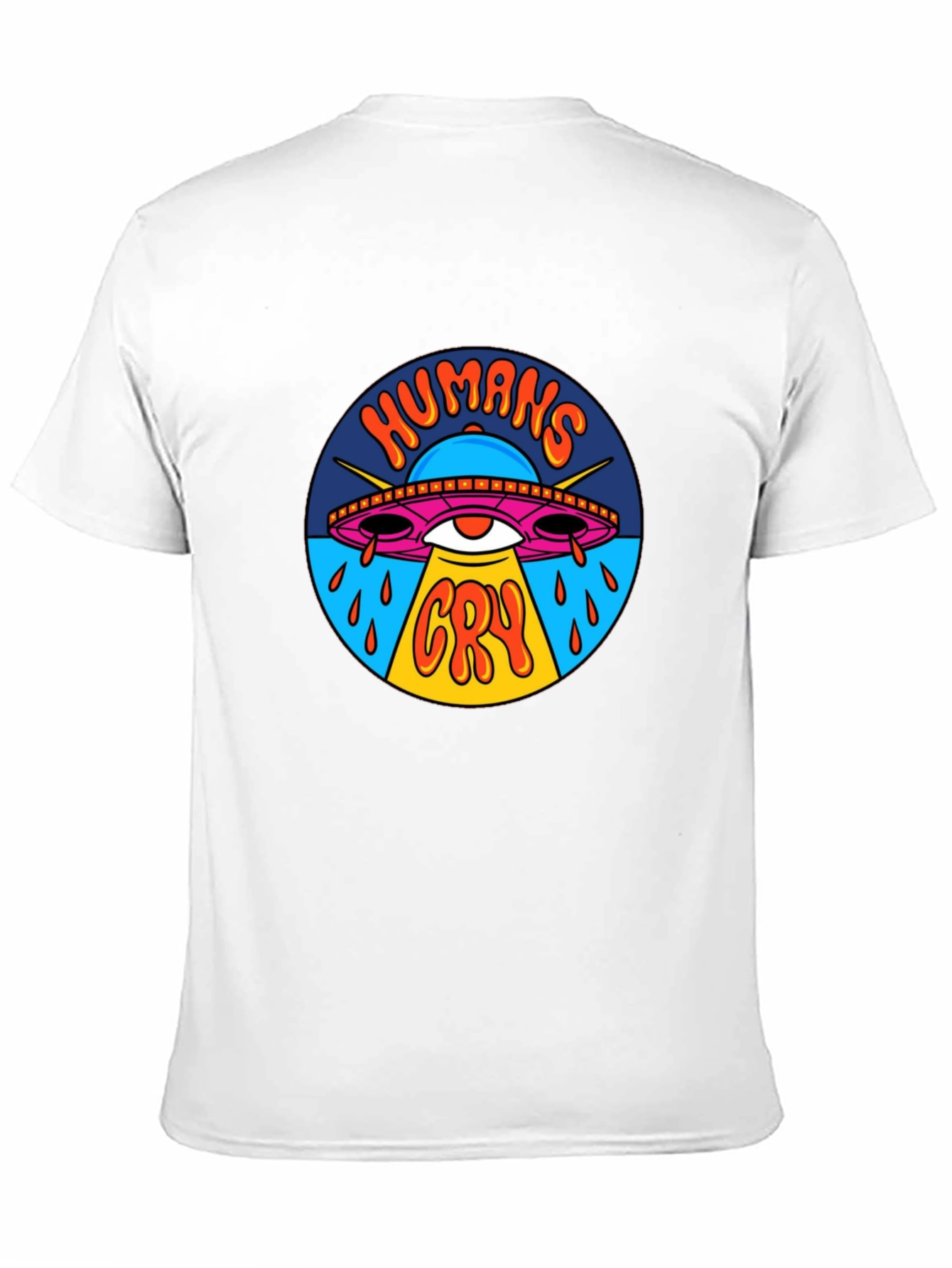 Humans Cry UFO Graphic Tee - Black