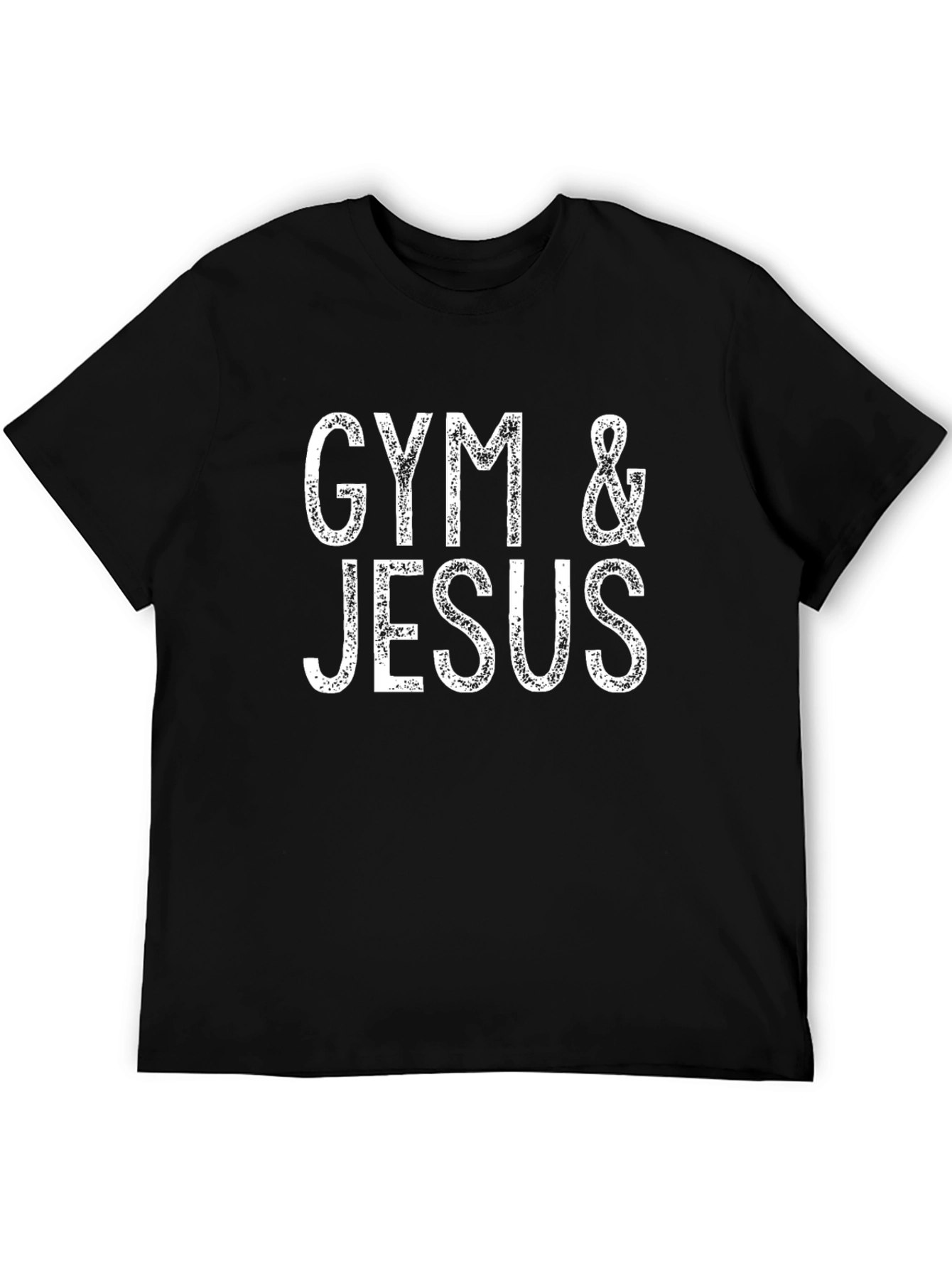 Gym & Jesus Graphic Tee - Black