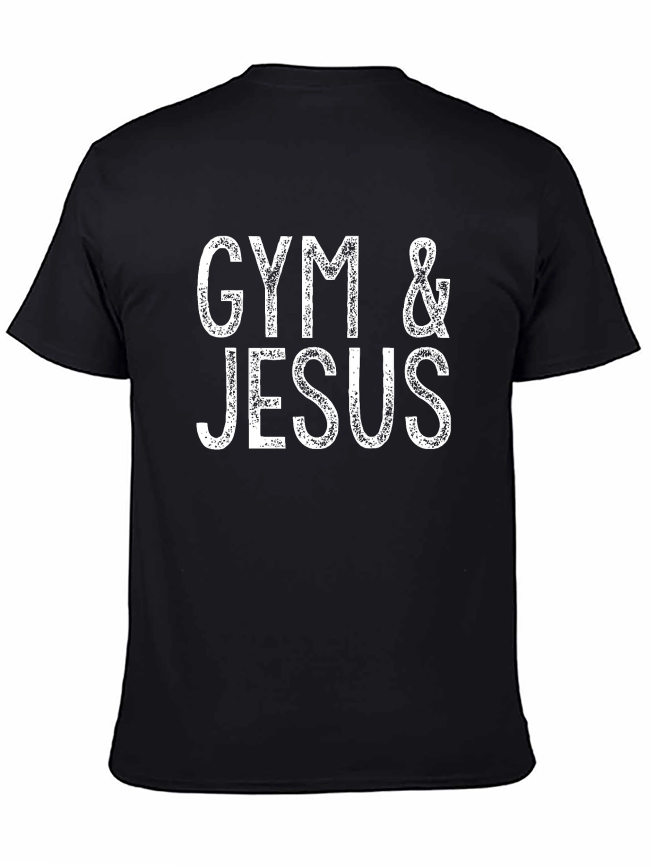 Gym & Jesus Graphic Tee - Black