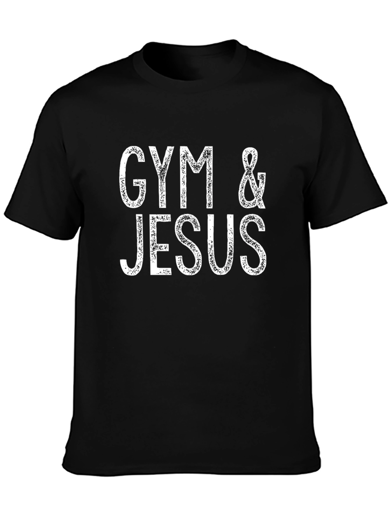 Gym & Jesus Graphic Tee - Black