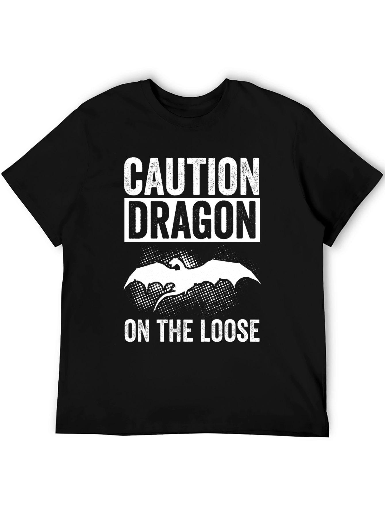 Caution Dragon On The Loose Graphic T-Shirt