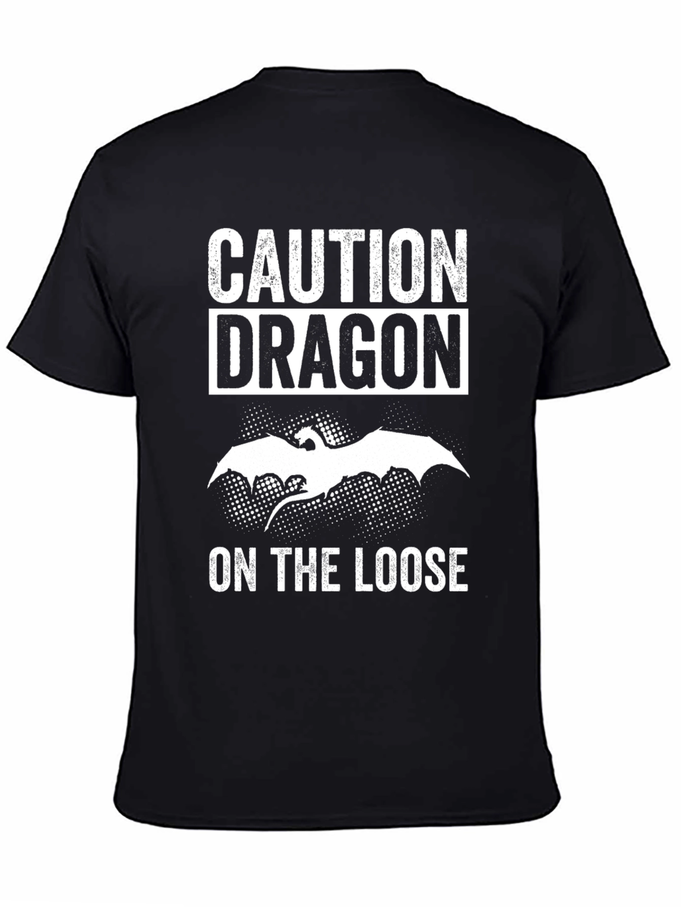 Caution Dragon On The Loose Graphic T-Shirt