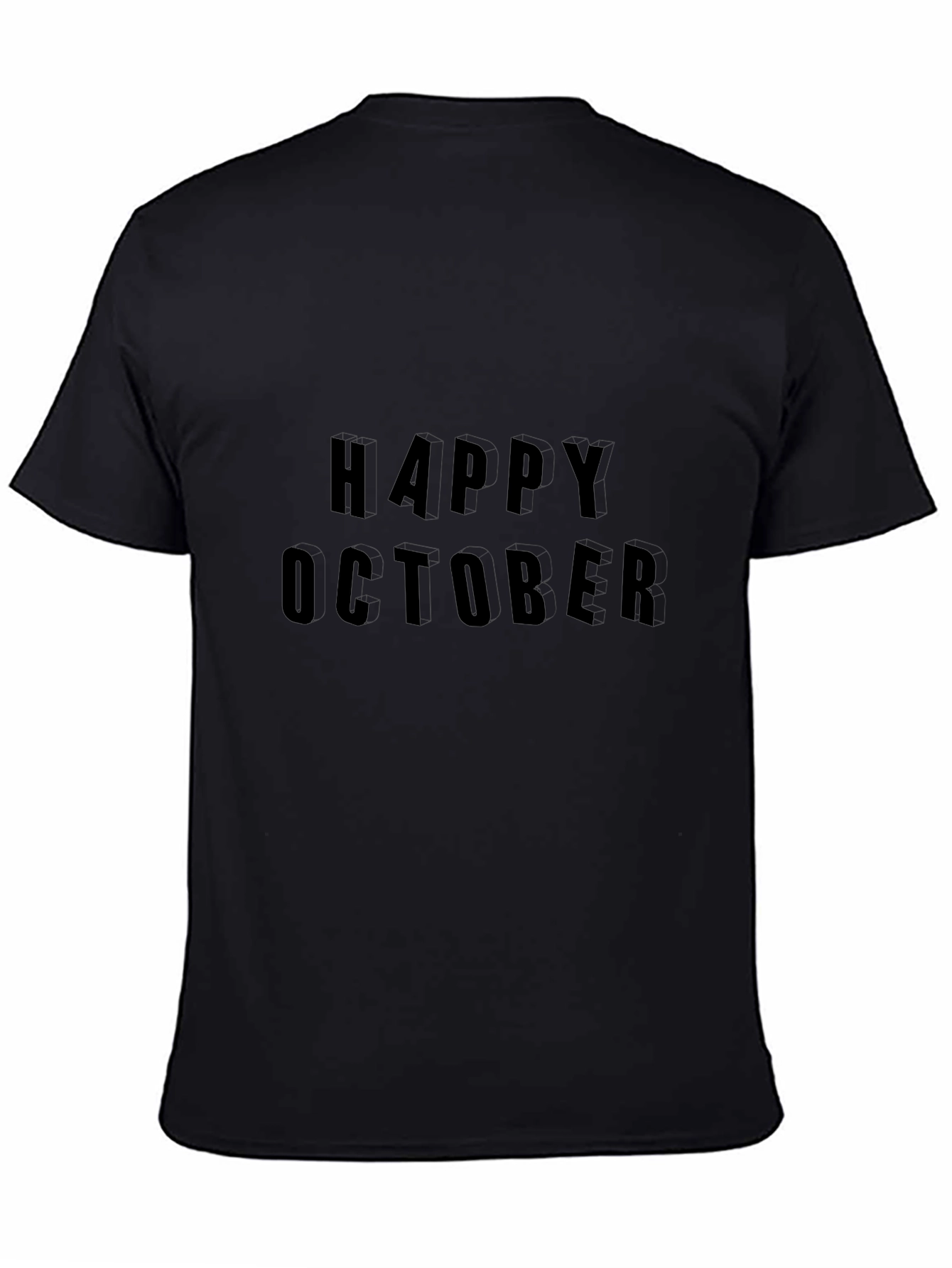 Happy October Black T-Shirt