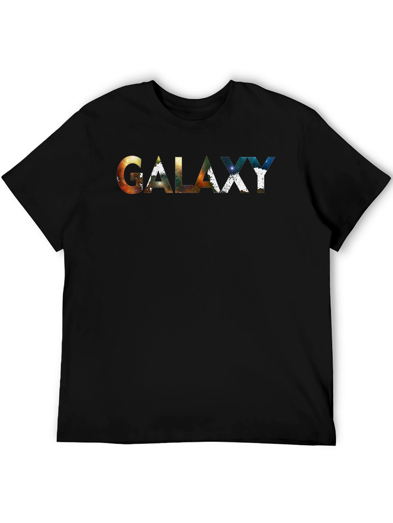 Galaxy Print Crew Neck T-Shirt - Space Design Tee