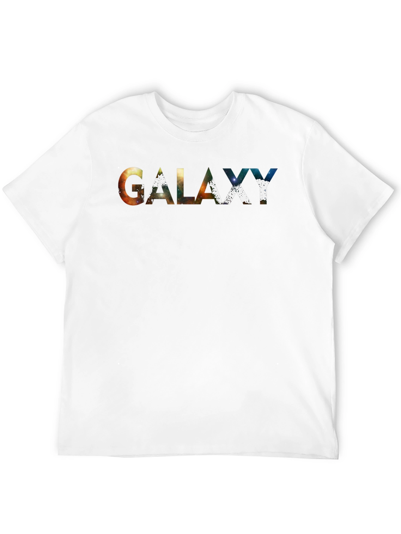 Galaxy Print Crew Neck T-Shirt - Space Design Tee