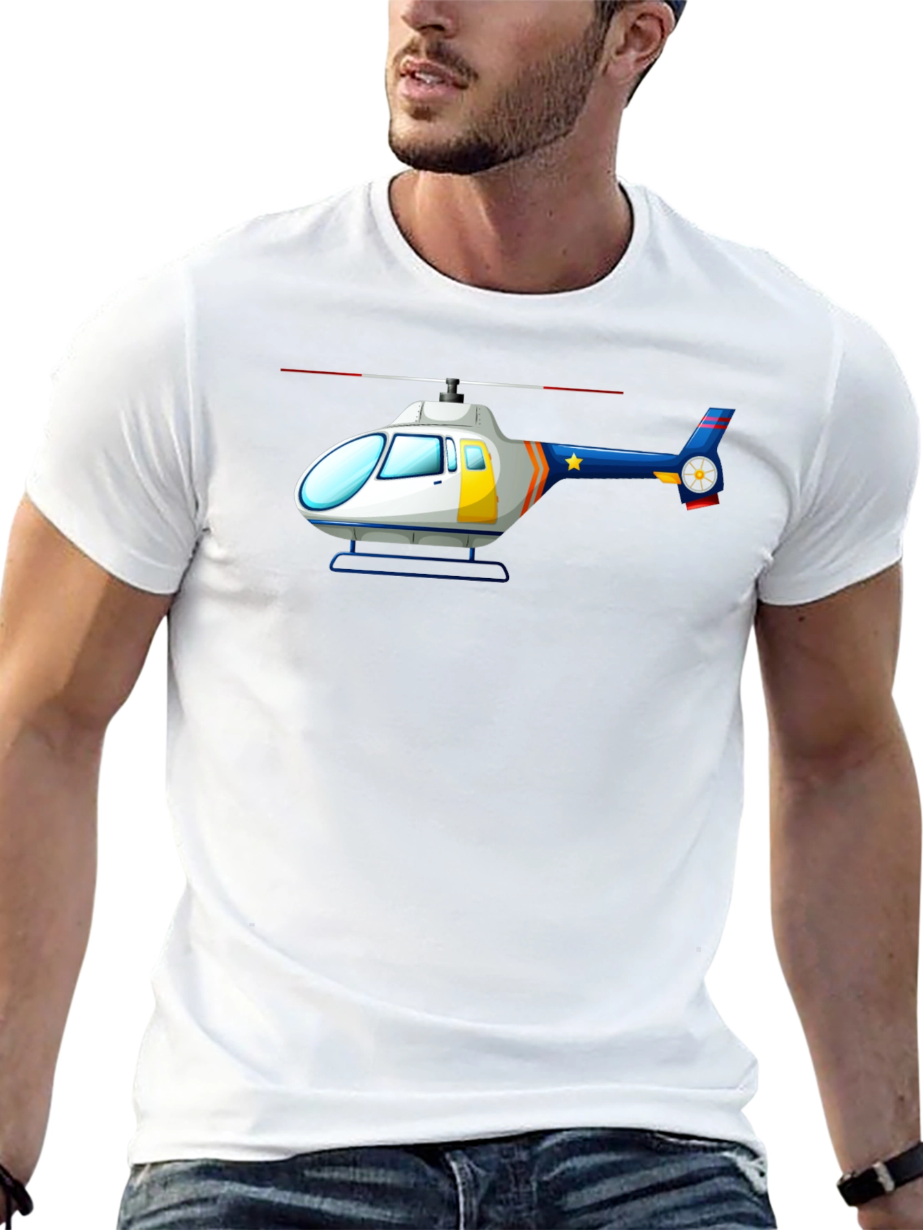 Helicopter Graphic Tee - Cool & Casual