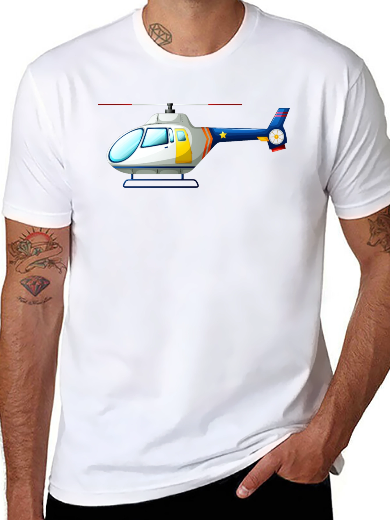 Helicopter Graphic Tee - Cool & Casual
