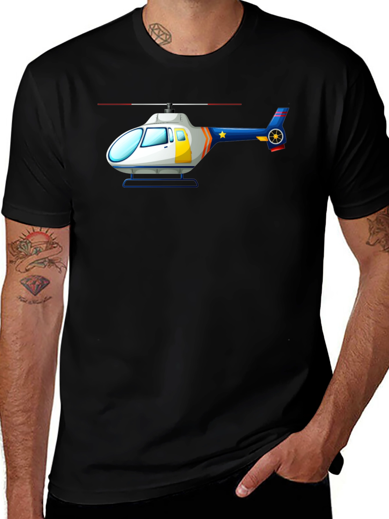 Helicopter Graphic Tee - Cool & Casual