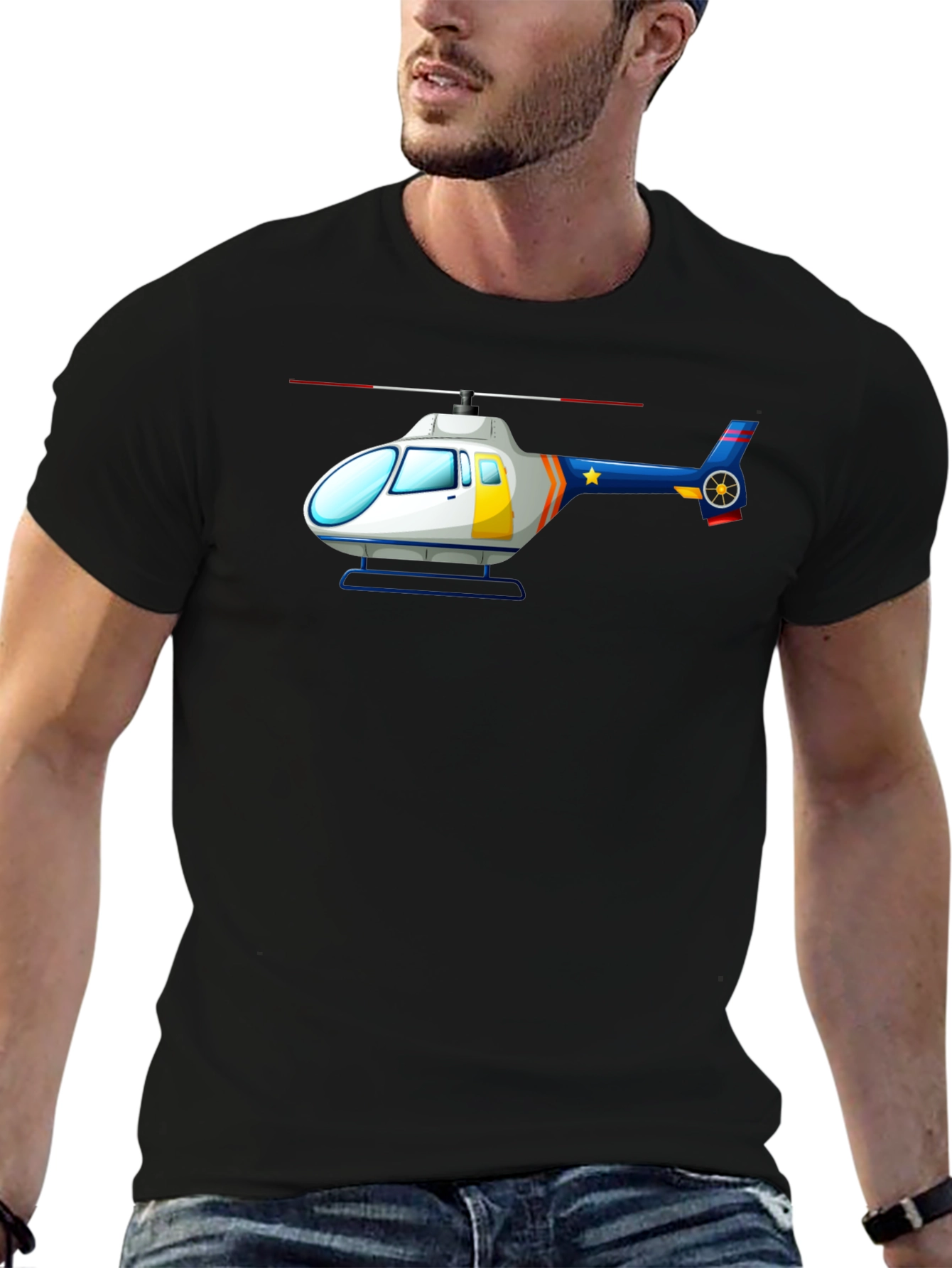 Helicopter Graphic Tee - Cool & Casual