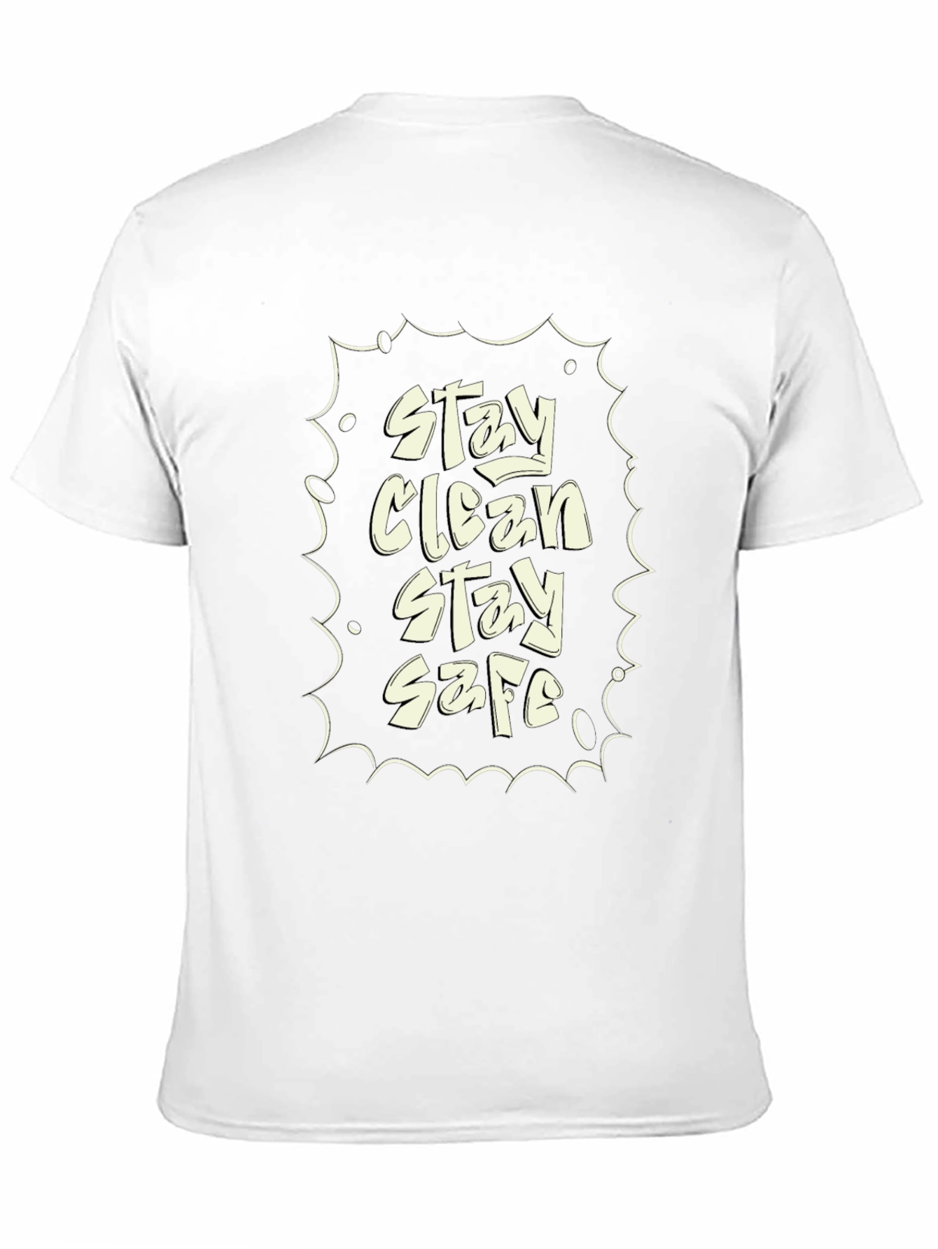 Stay Clean Stay Safe Black Graphic Tee