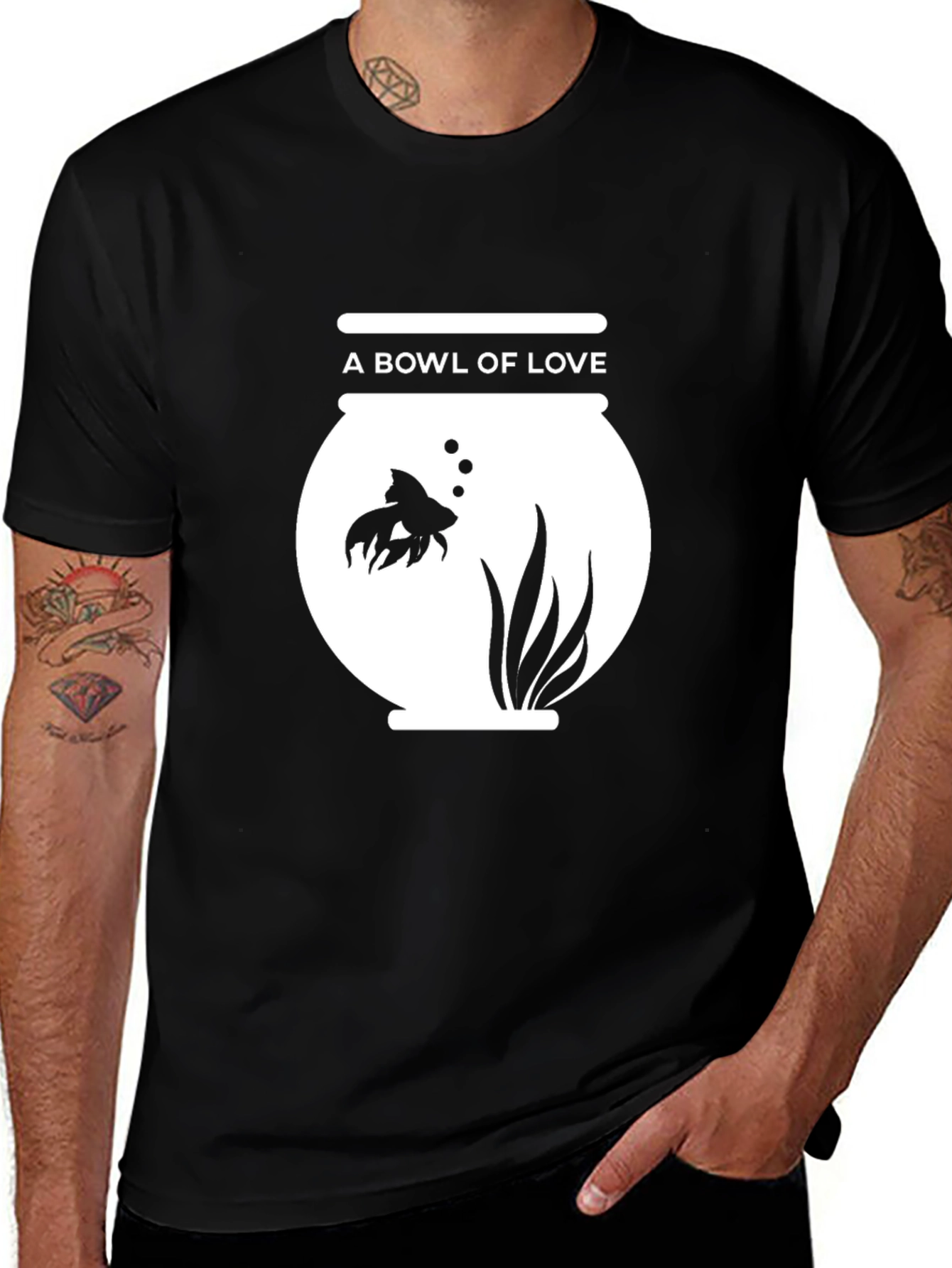A Bowl of Love Graphic Tee - Black