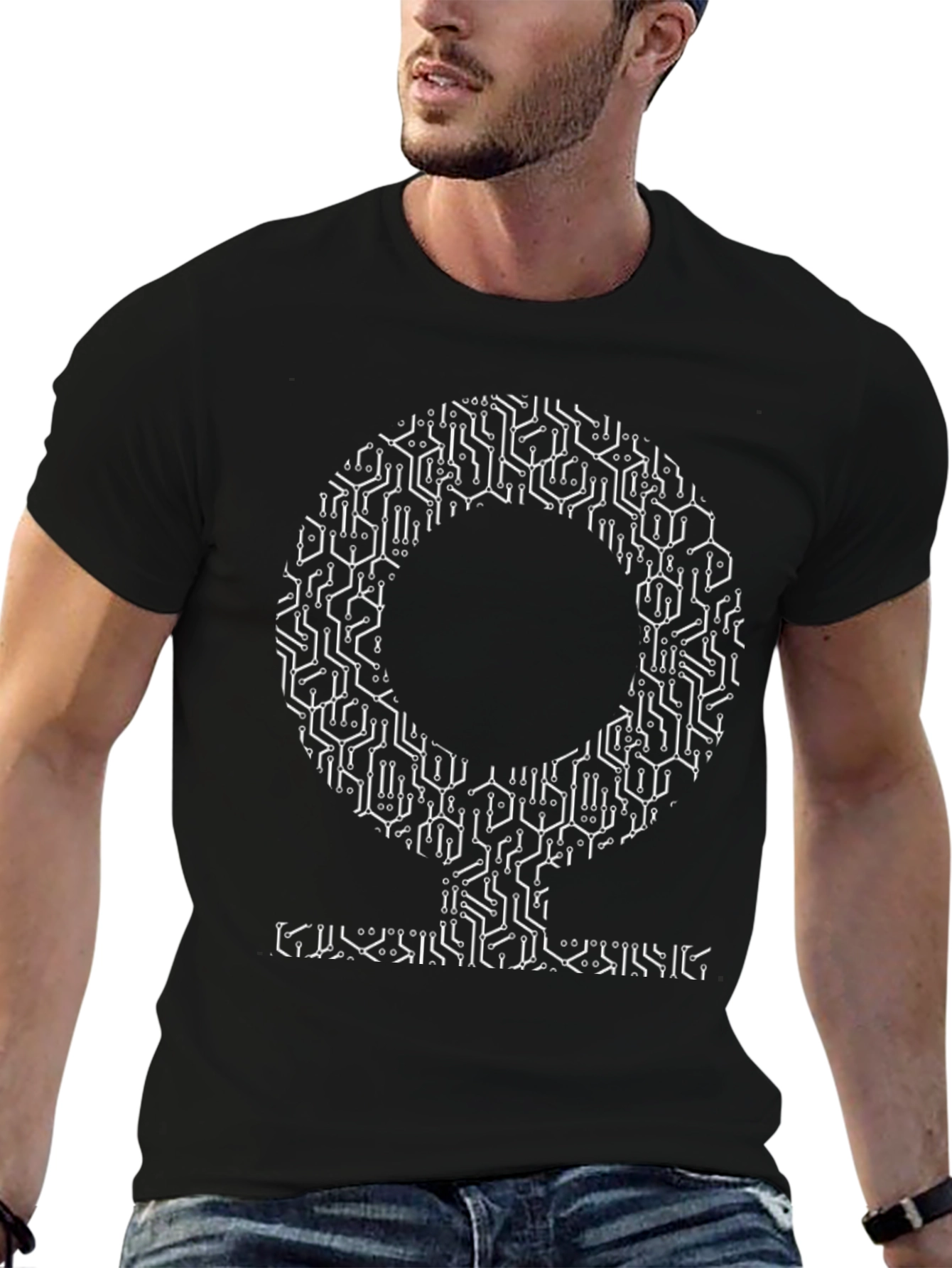 Circuit Symbol Black T-Shirt