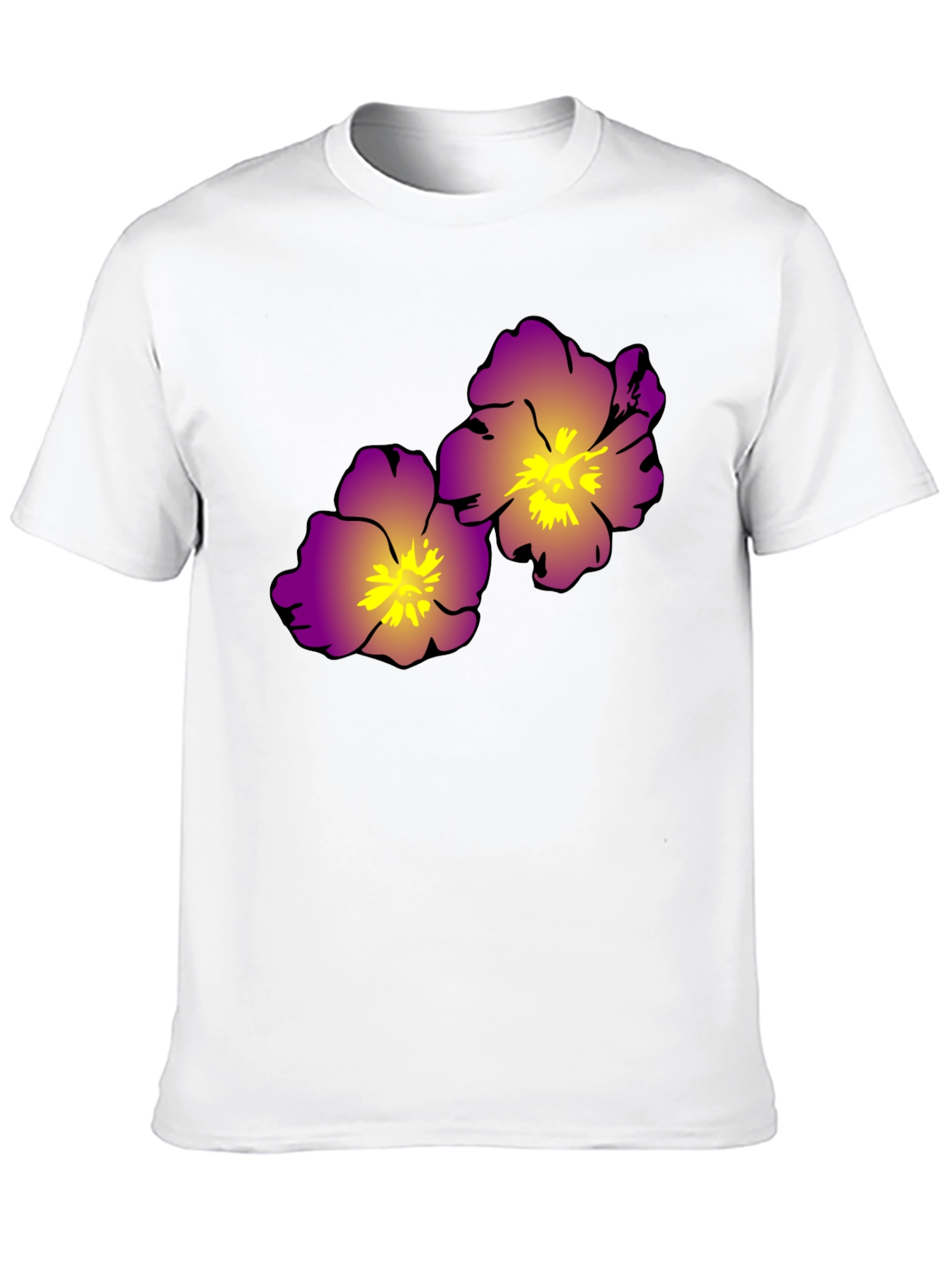 Floral Print Black T-Shirt