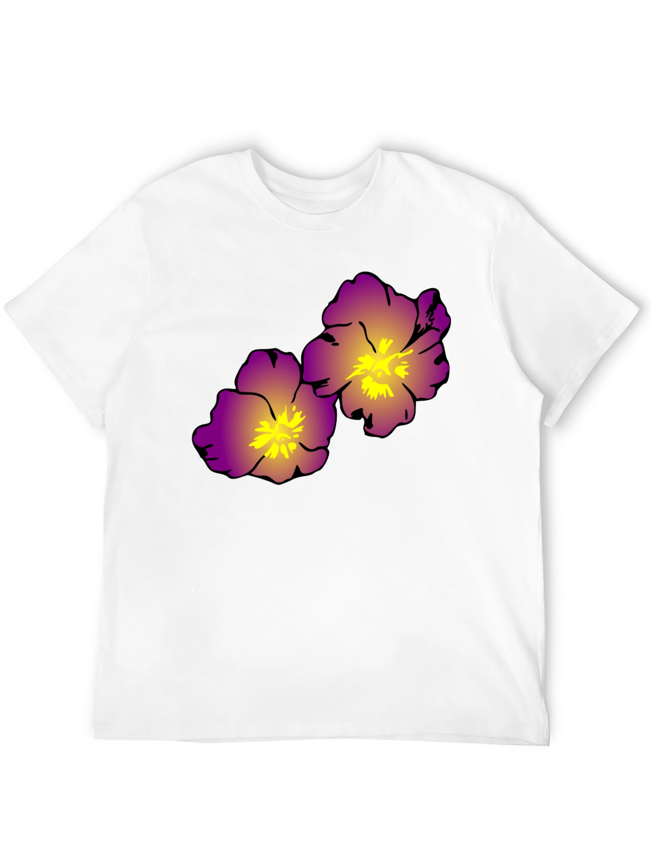 Floral Print Black T-Shirt