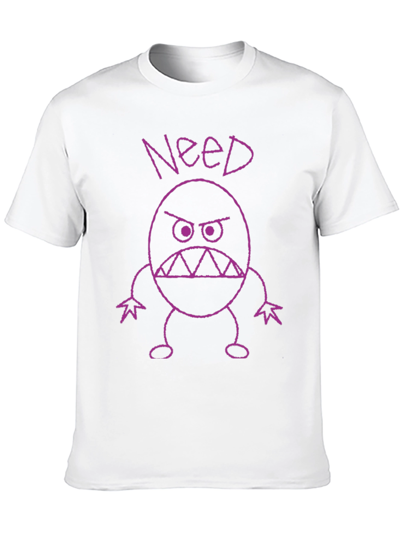 Need Monster Graphic Tee - Black Cotton Casual Shirt