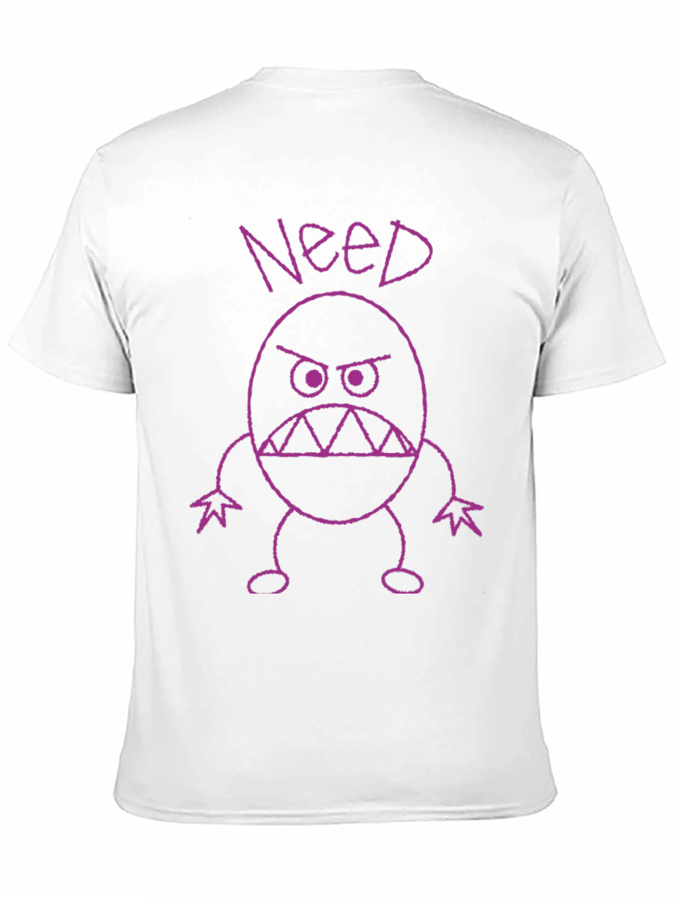 Need Monster Graphic Tee - Black Cotton Casual Shirt
