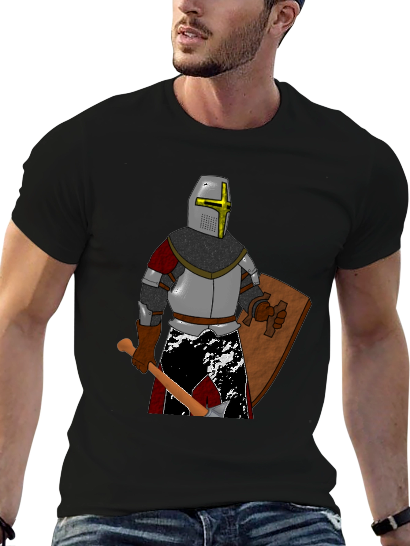 Crusader Knight Graphic T-Shirt