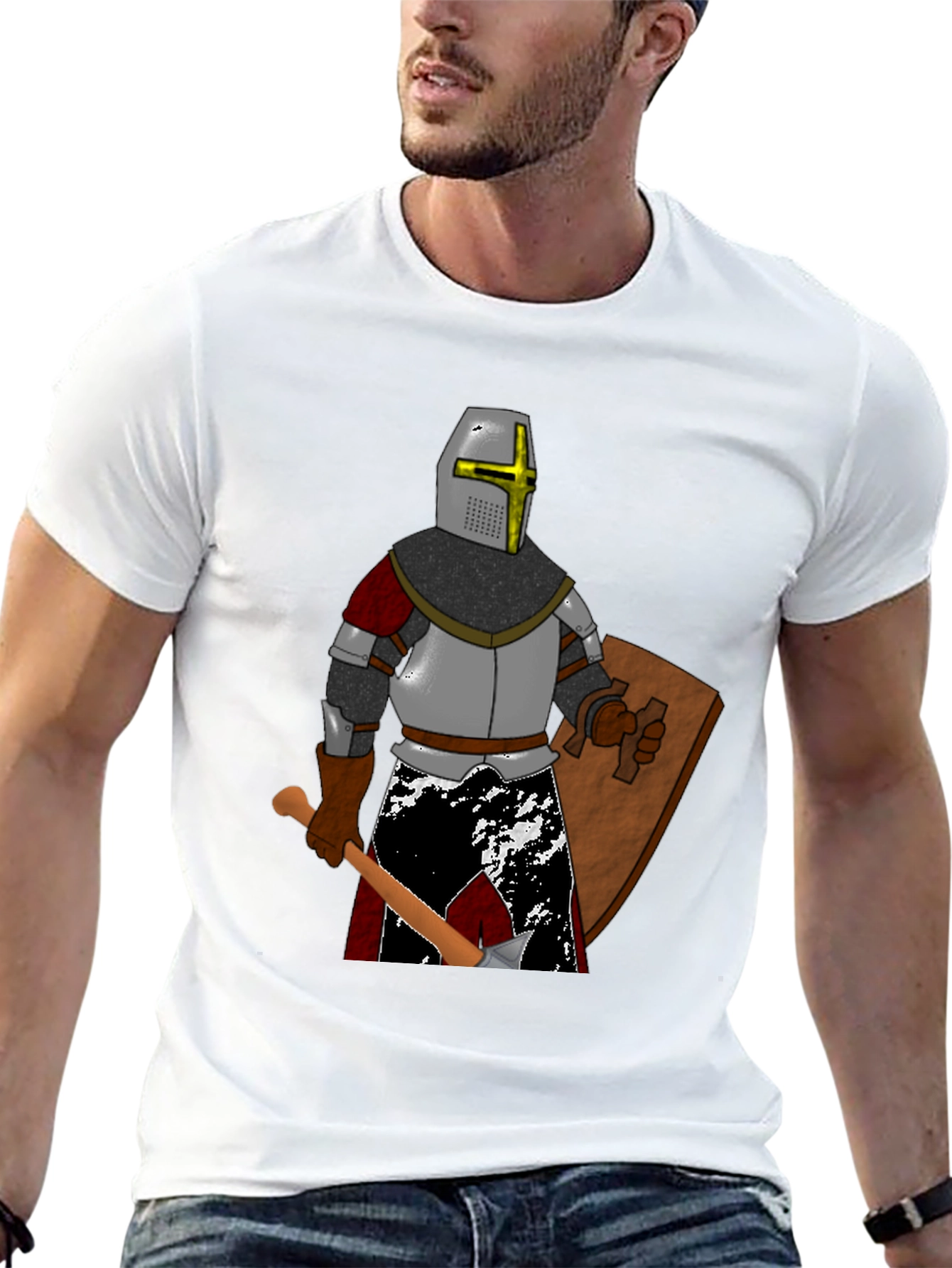 Crusader Knight Graphic T-Shirt