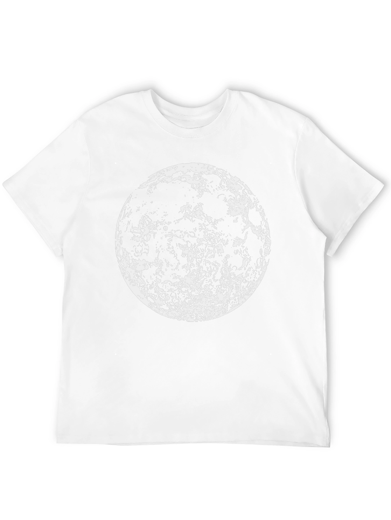 Lunar Graphic Tee -  Black Cotton Moon Print Shirt