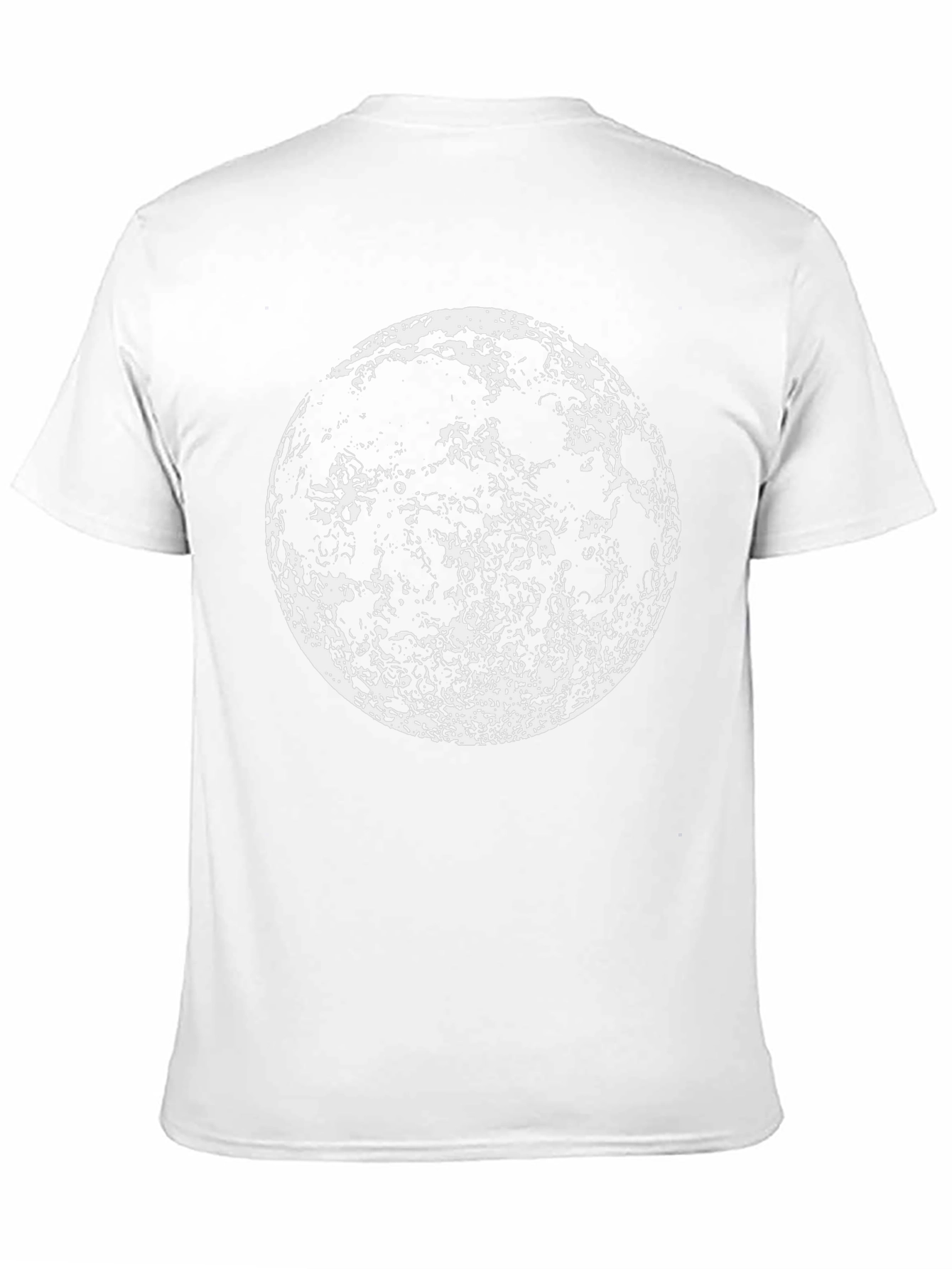 Lunar Graphic Tee -  Black Cotton Moon Print Shirt