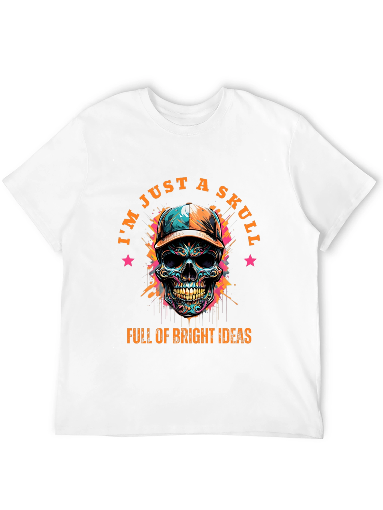Skull with Cap Graphic T-Shirt - Bright Ideas