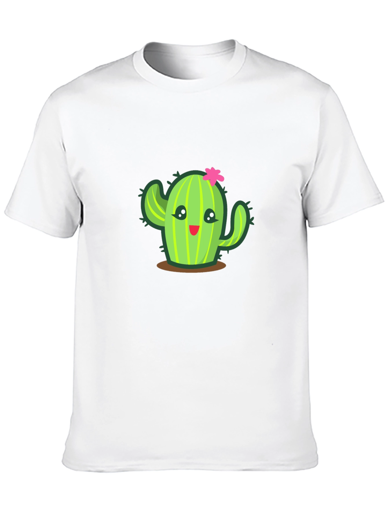Cute Cactus Graphic Tee - Black