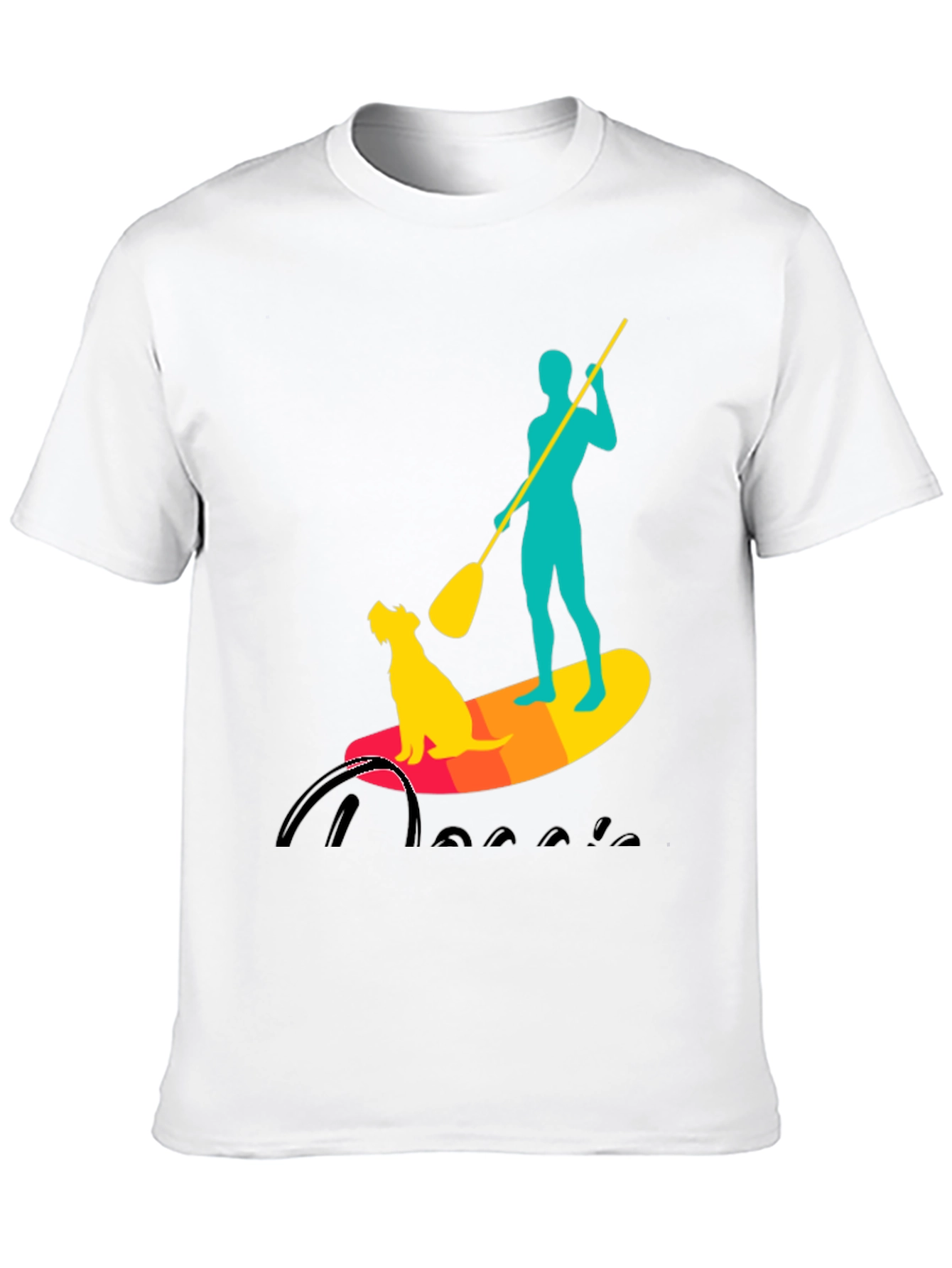 Paddle Board Dog T-Shirt - Cool Watersports Tee