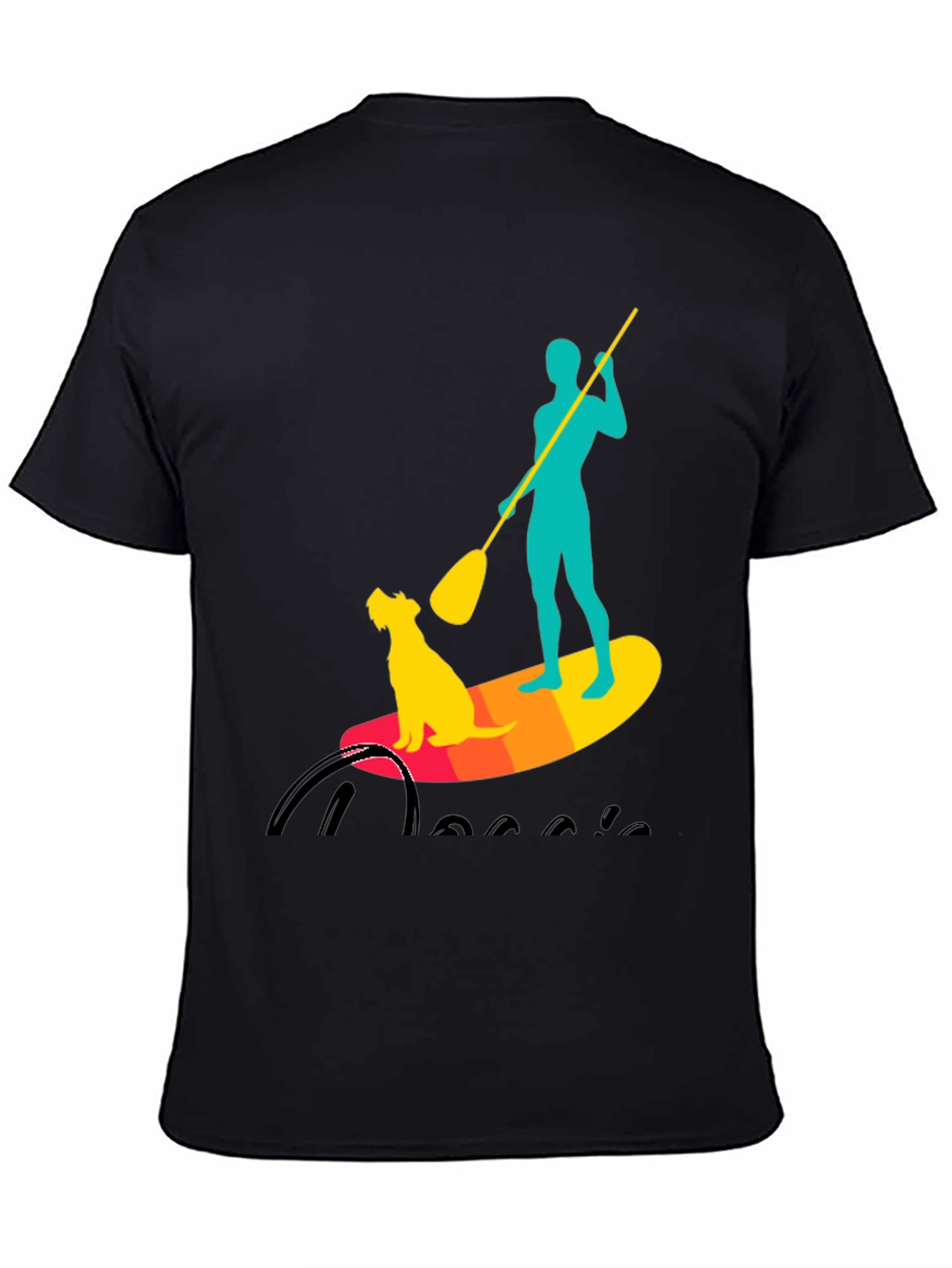 Paddle Board Dog T-Shirt - Cool Watersports Tee