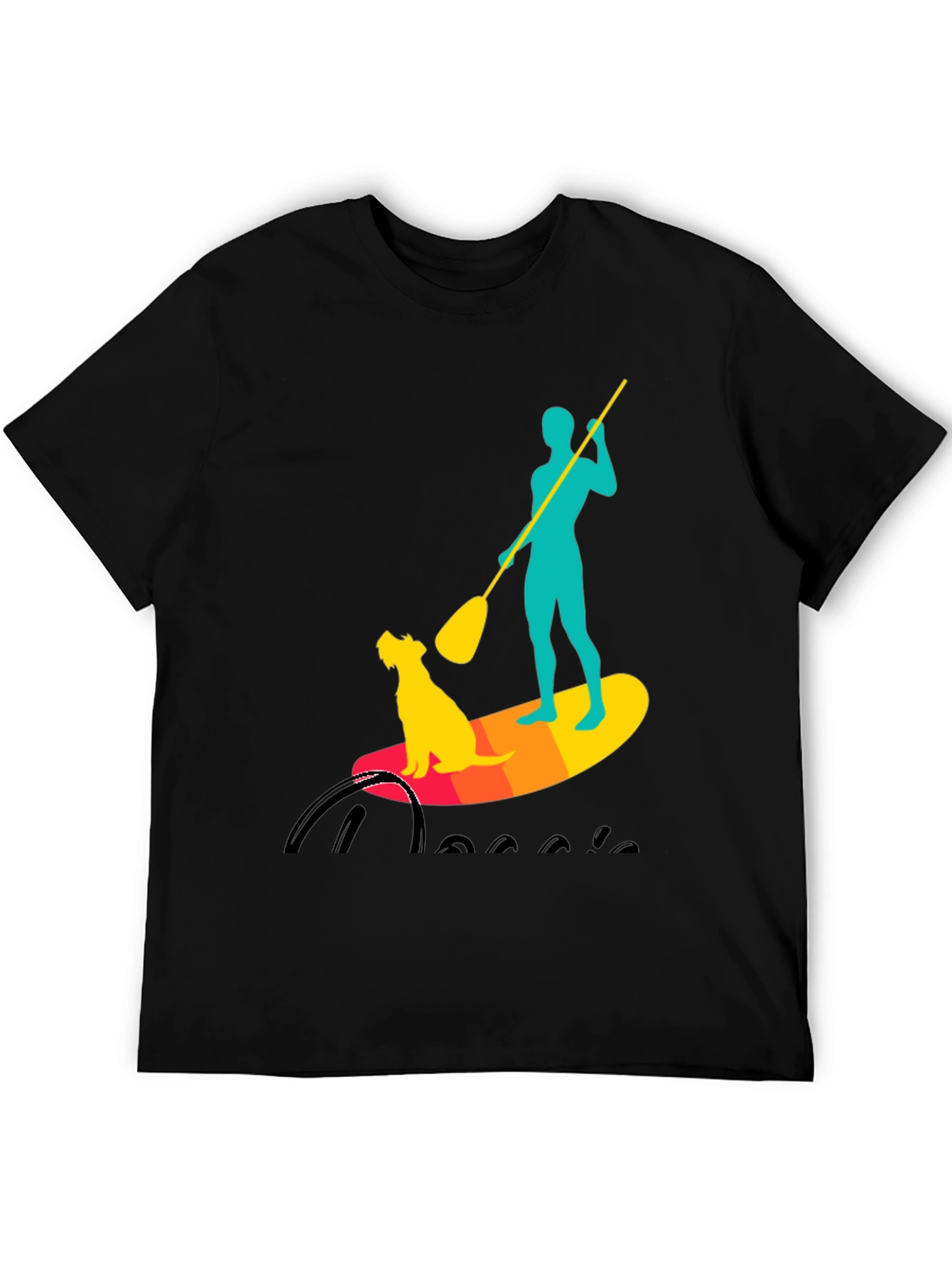 Paddle Board Dog T-Shirt - Cool Watersports Tee