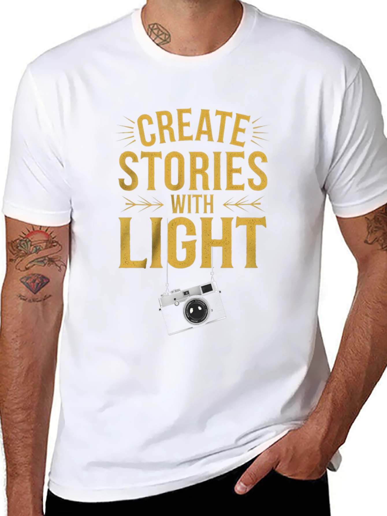 Create Stories With Light Graphic Tee