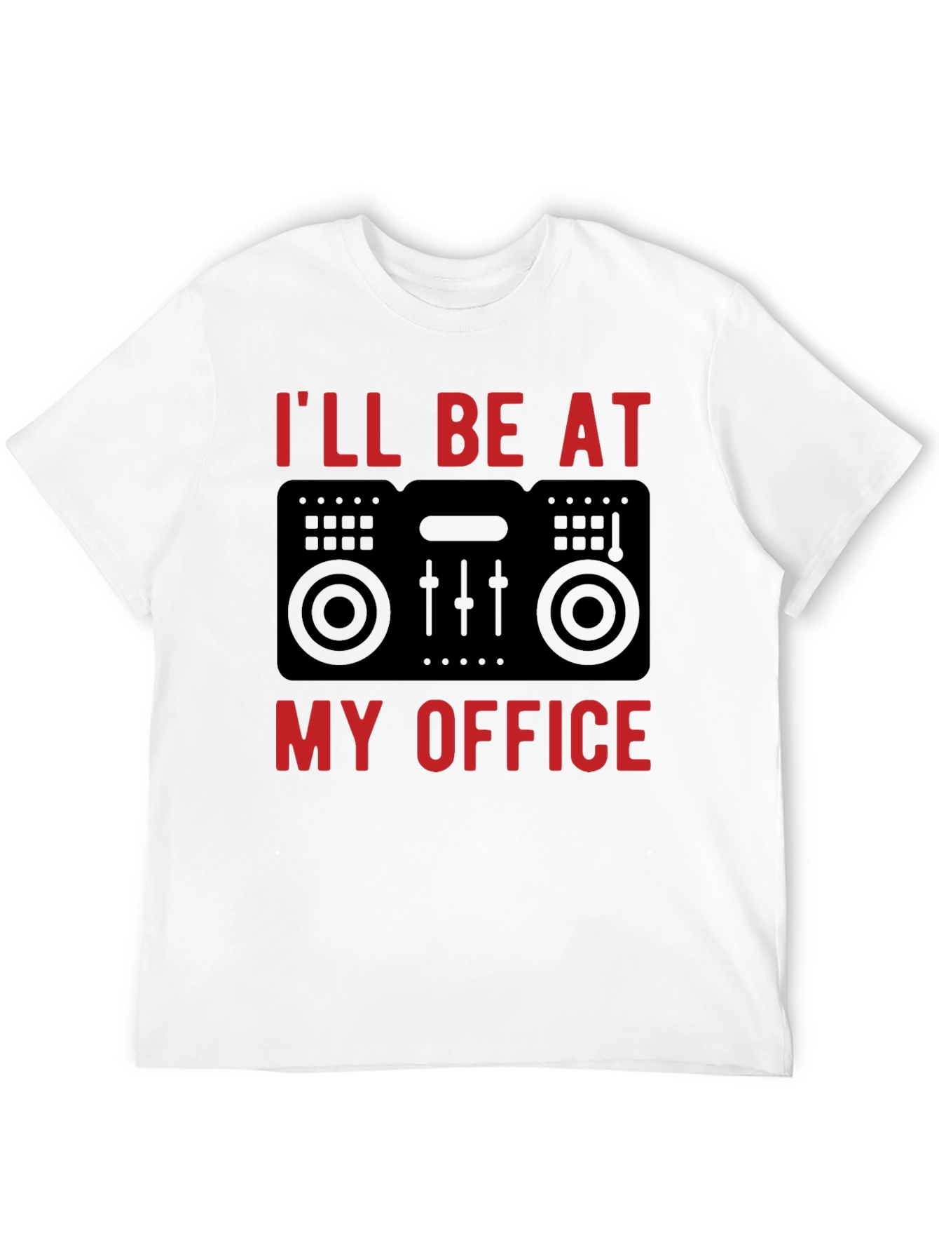 DJ Office Black T-Shirt - Music Lover