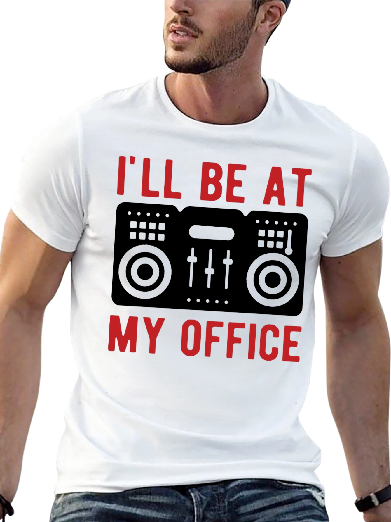 DJ Office Black T-Shirt - Music Lover