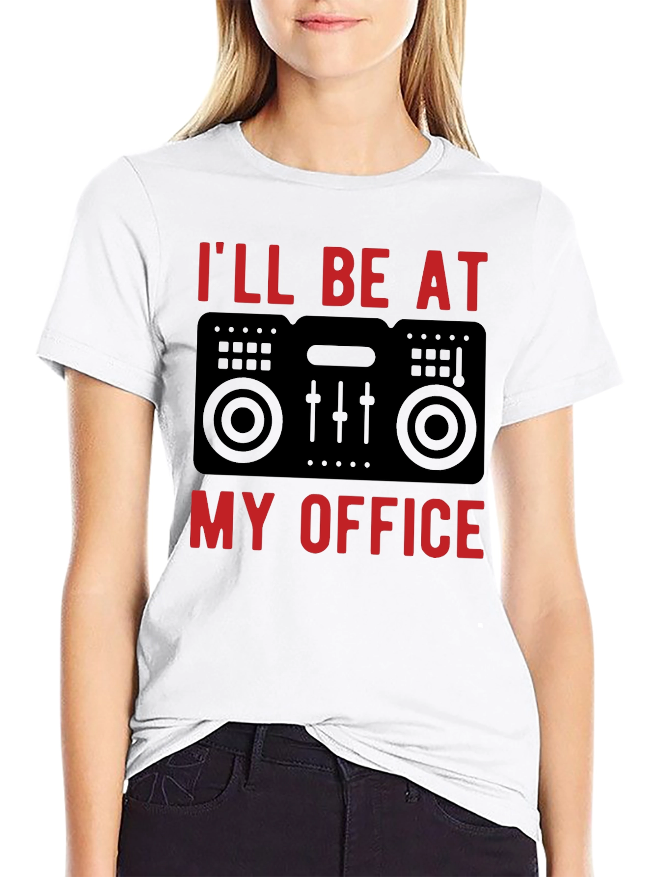 DJ Office Black T-Shirt - Music Lover