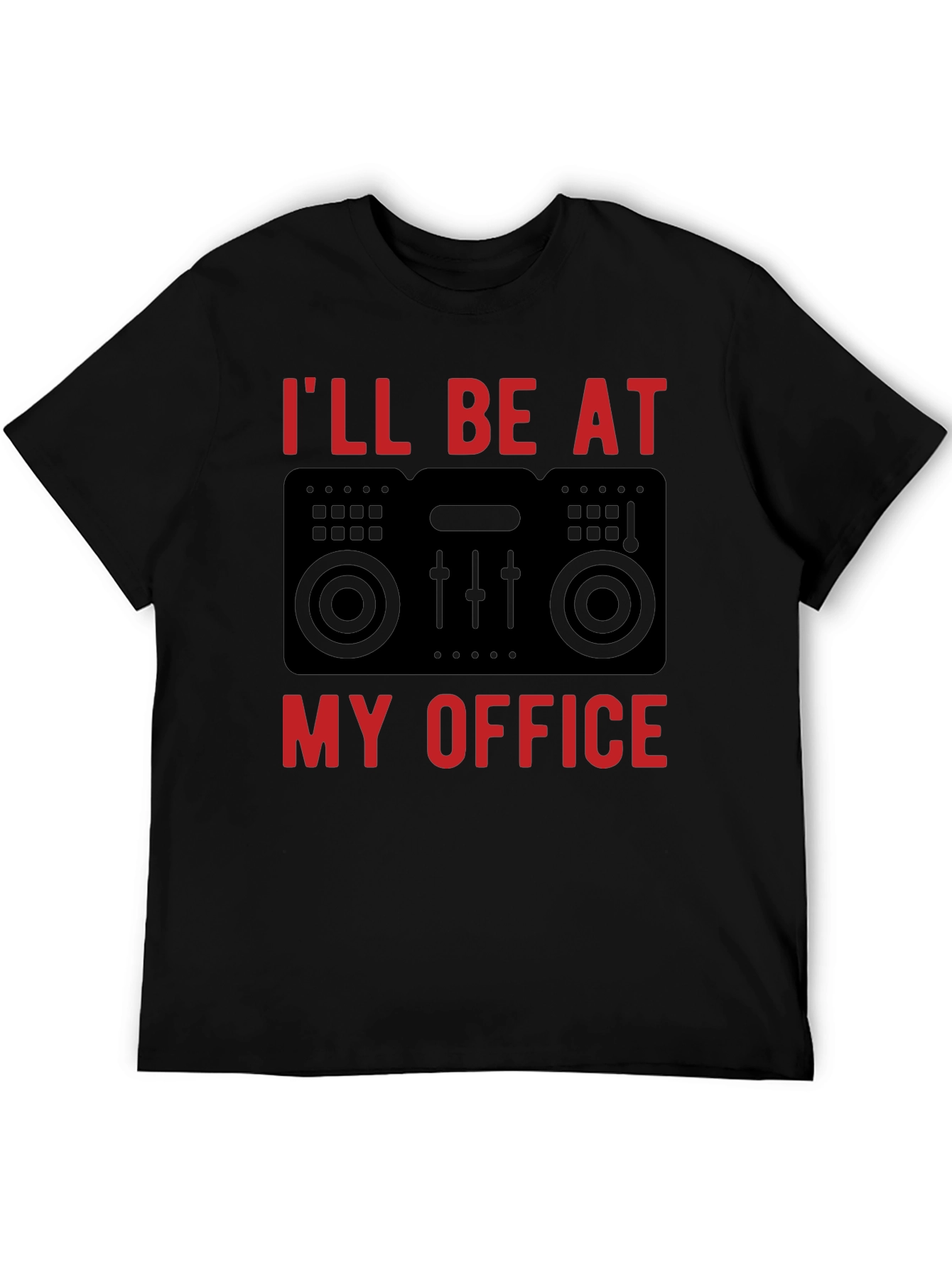 DJ Office Black T-Shirt - Music Lover