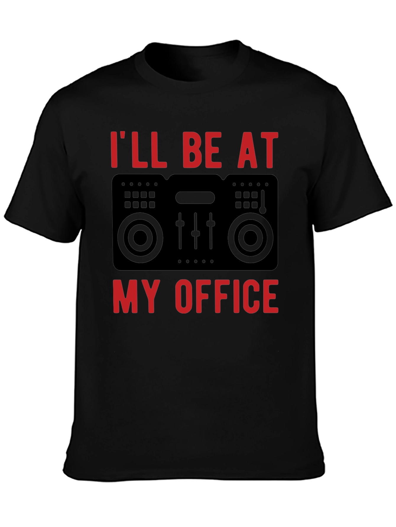 DJ Office Black T-Shirt - Music Lover