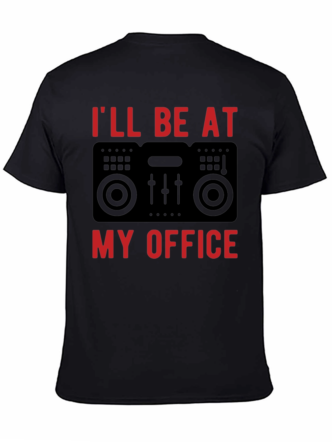 DJ Office Black T-Shirt - Music Lover