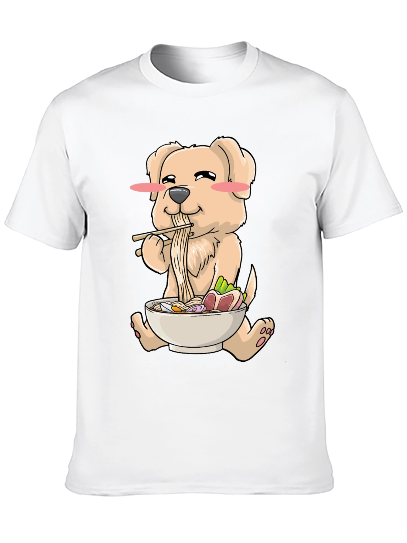 Ramen Dog T-Shirt - Cute Cartoon Design