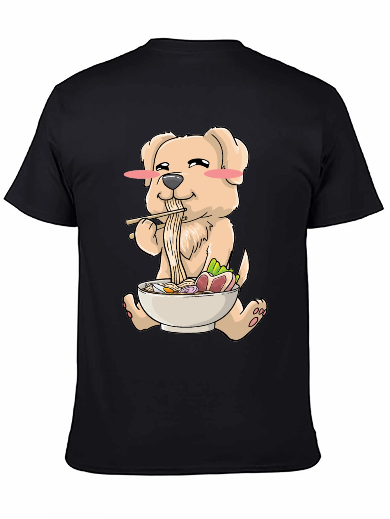 Ramen Dog T-Shirt - Cute Cartoon Design