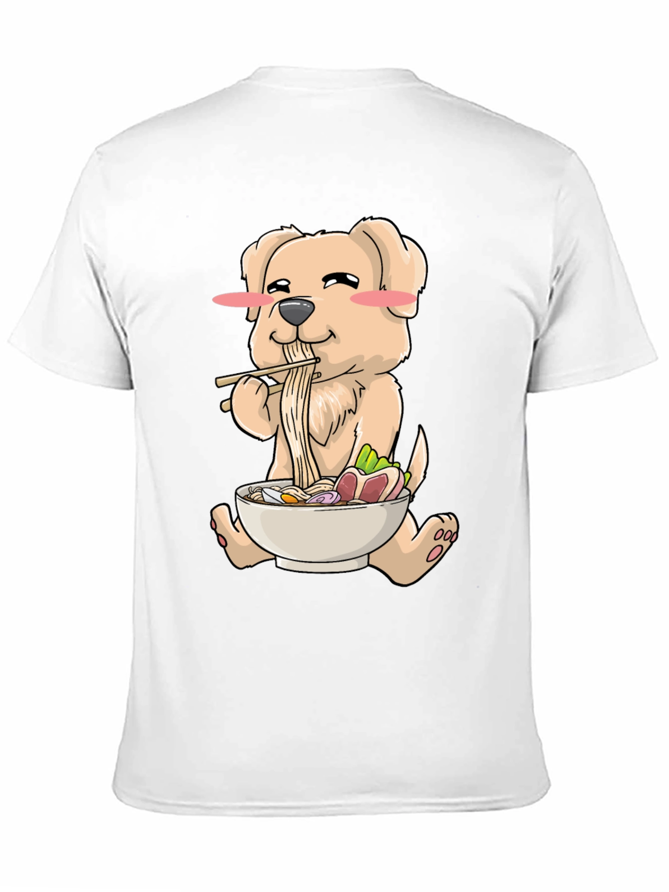 Ramen Dog T-Shirt - Cute Cartoon Design