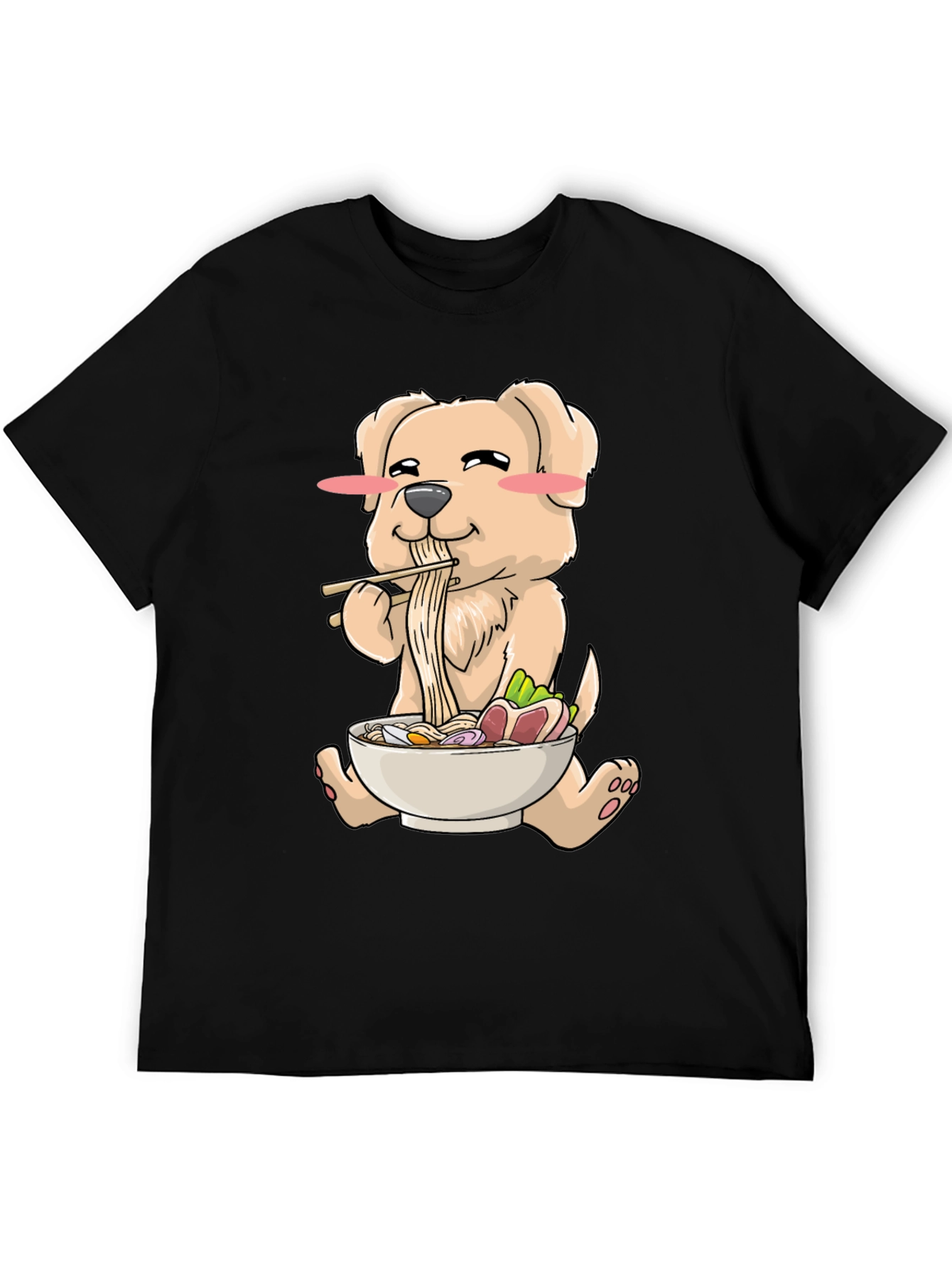 Ramen Dog T-Shirt - Cute Cartoon Design