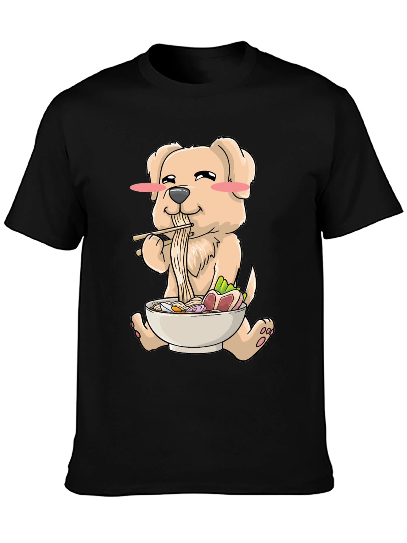 Ramen Dog T-Shirt - Cute Cartoon Design