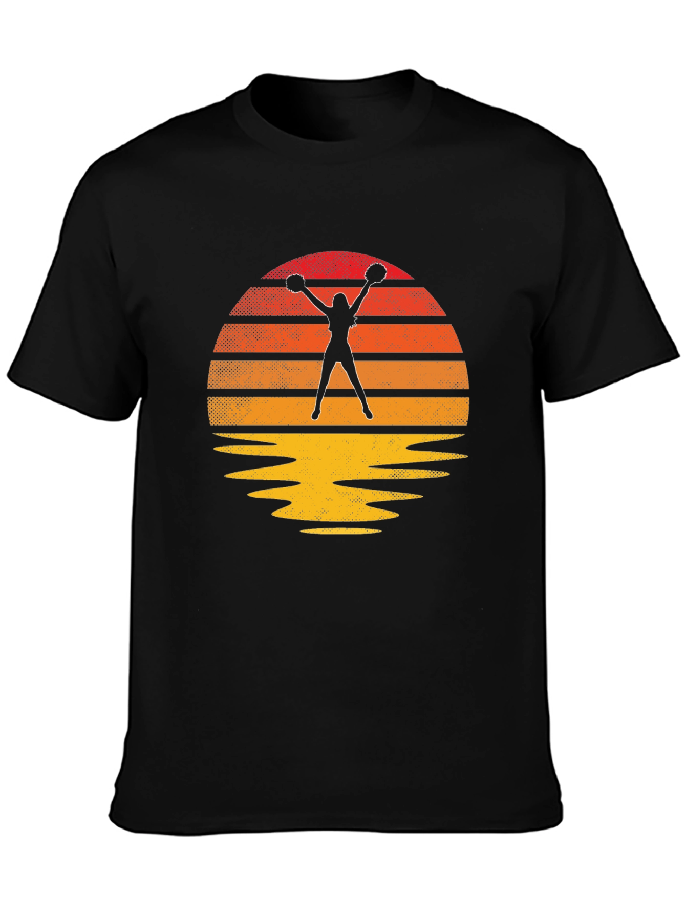 Cheerleader Sunset Graphic Tee - Retro Vibe