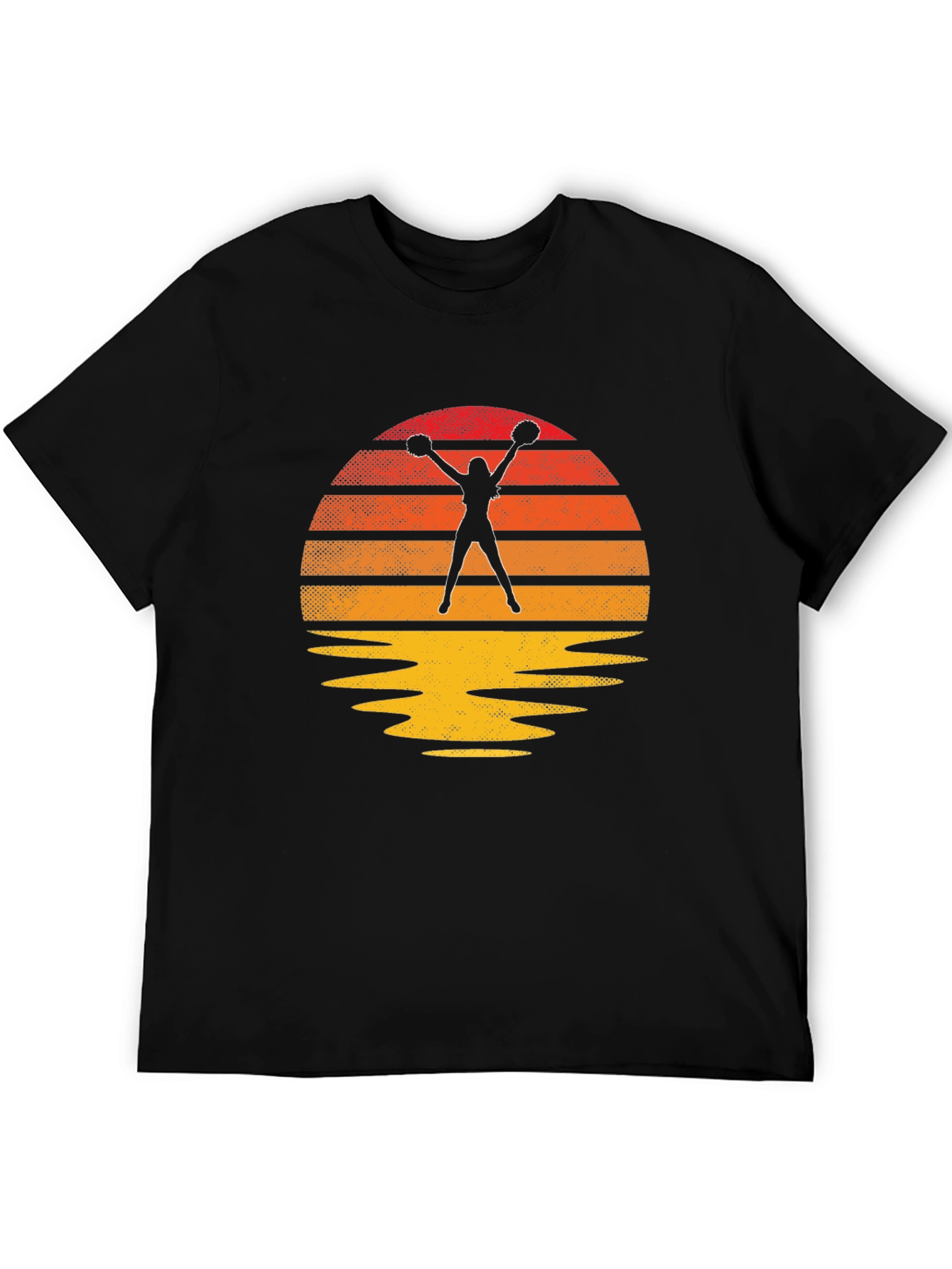 Cheerleader Sunset Graphic Tee - Retro Vibe